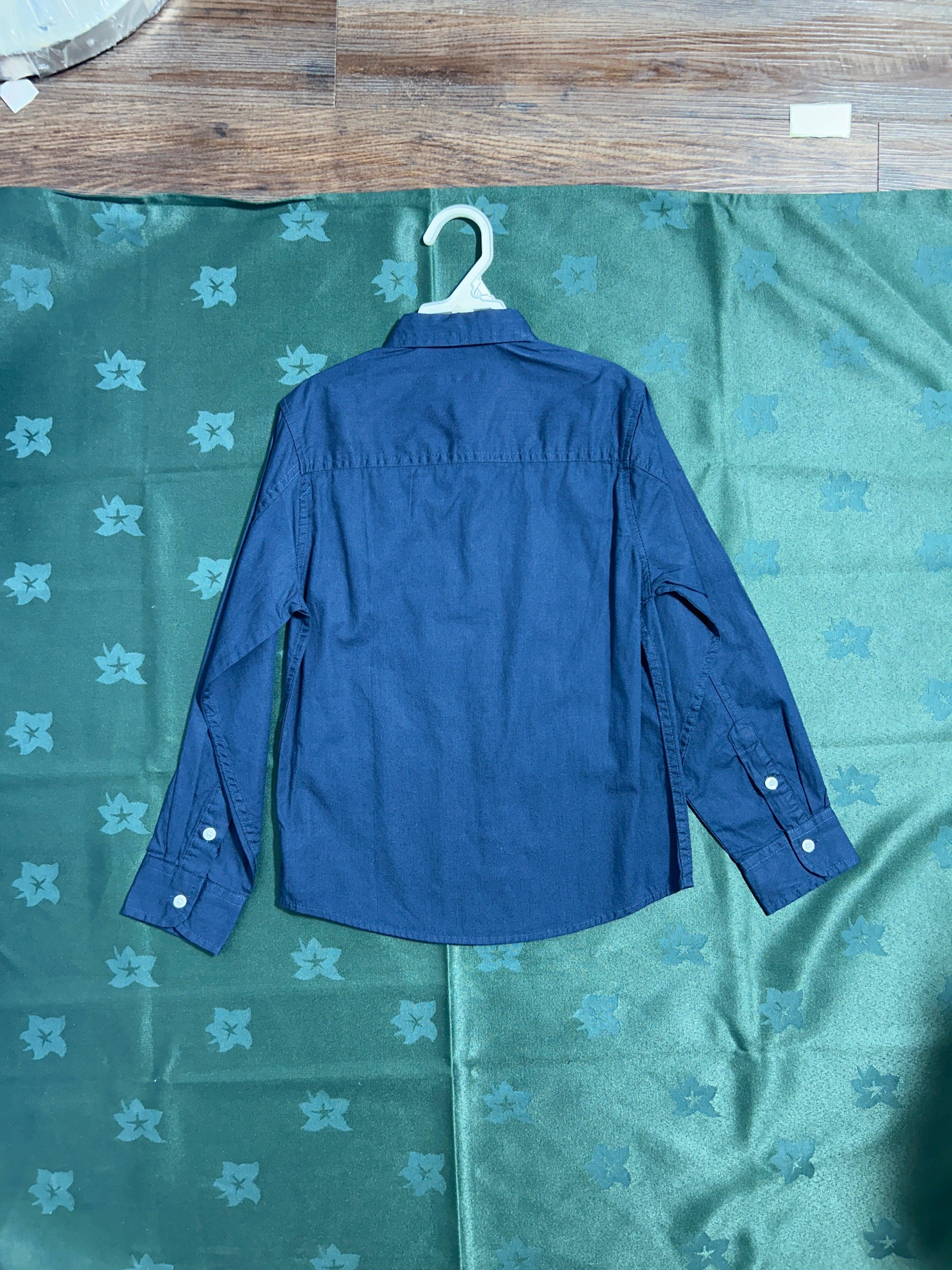 قميص قطني للأولاد بعمر 6 سنوات، أزرق داكن، 500100