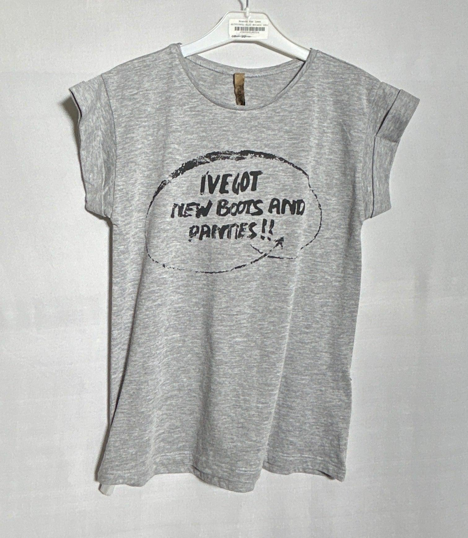 PLEASE GIRL T-SHIRT SS 1029 GREY-S