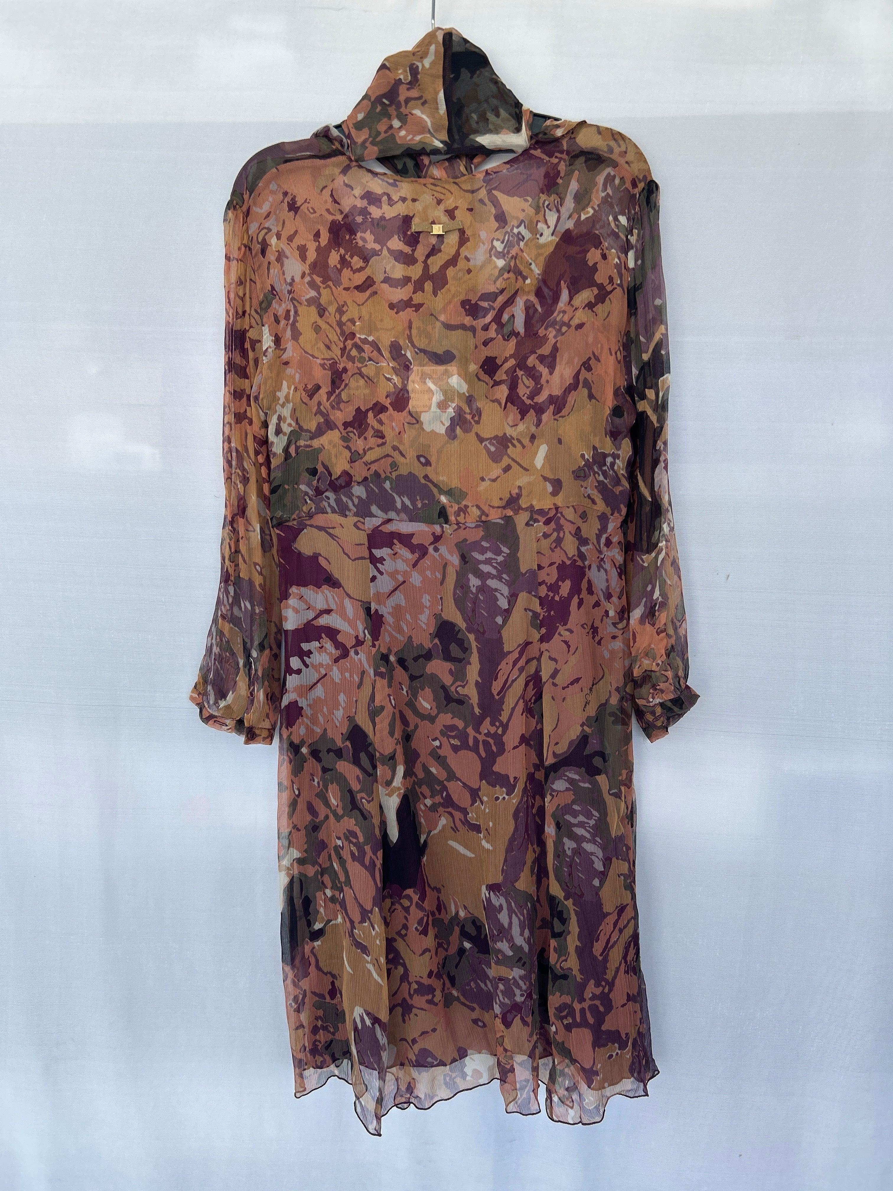 Robe à manches longues Trussardi pour femme, marron, col-66 561523