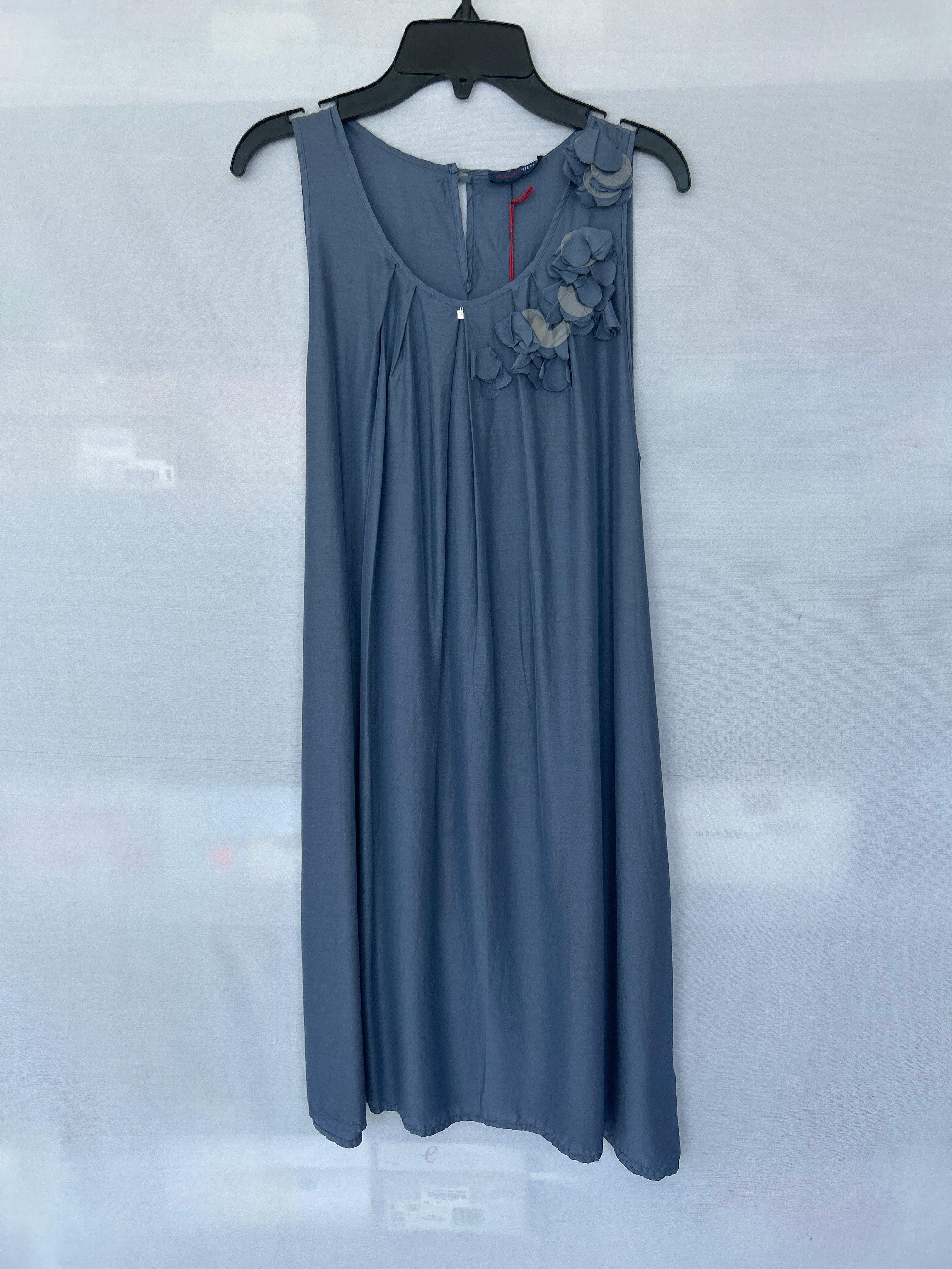 42-Blue Col-147 561360 Trussardi Robe sans manches pour femme