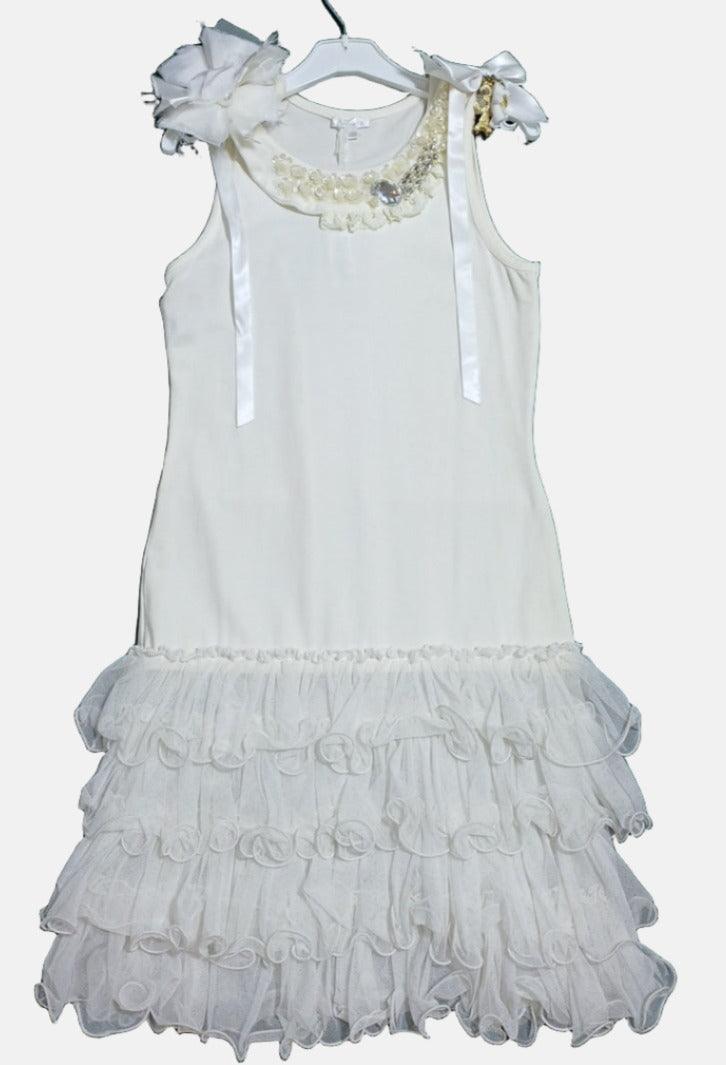فستان Miss Grant White-44 للبنات