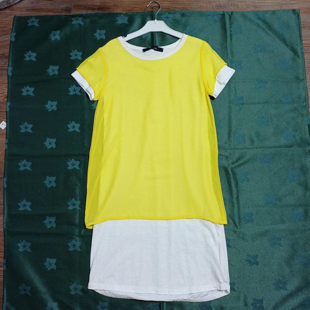 Imperial Girl Short Sleeve Dress Yellow 101025 80047
