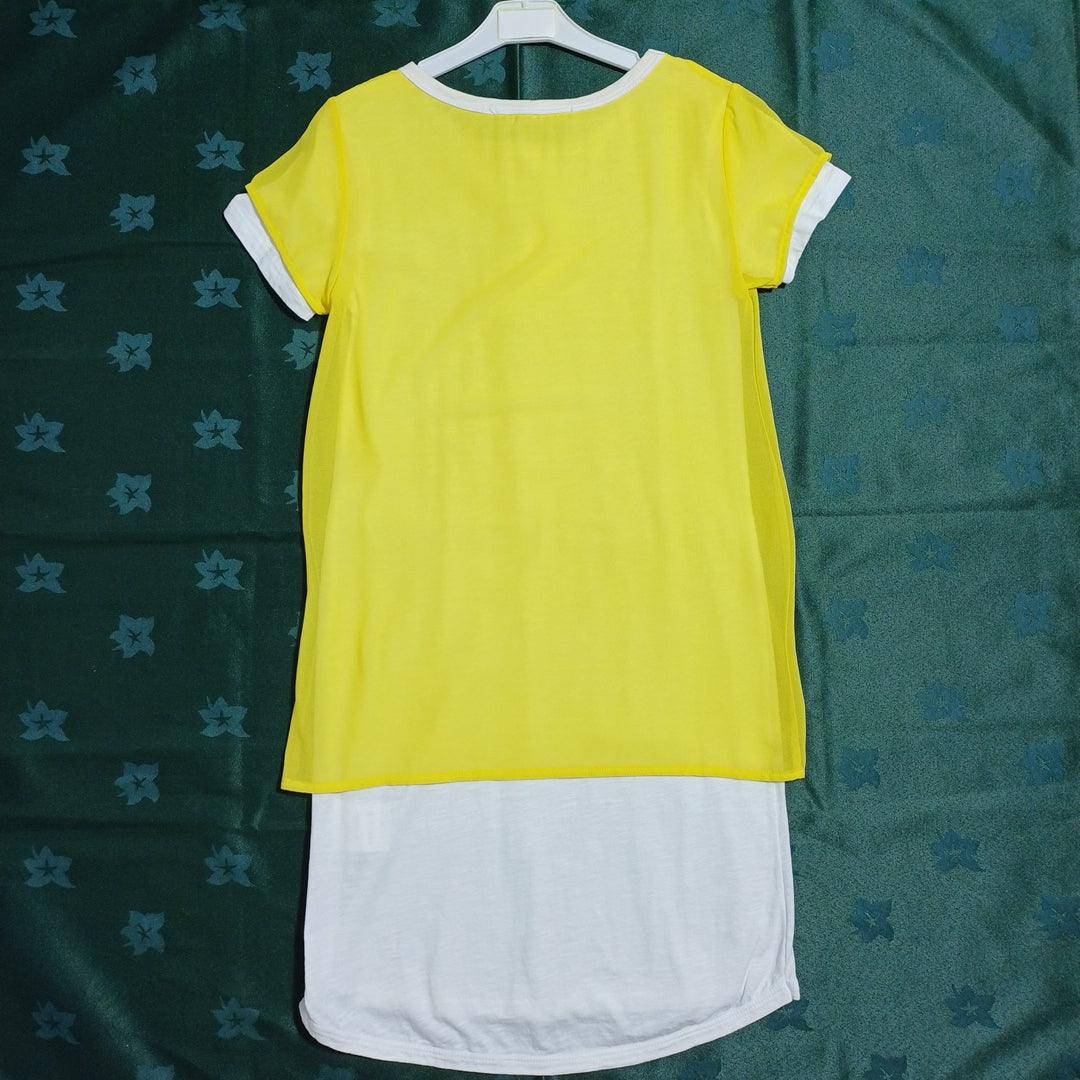 ROBE FILLE IMPÉRIALE JAUNE-L 101025