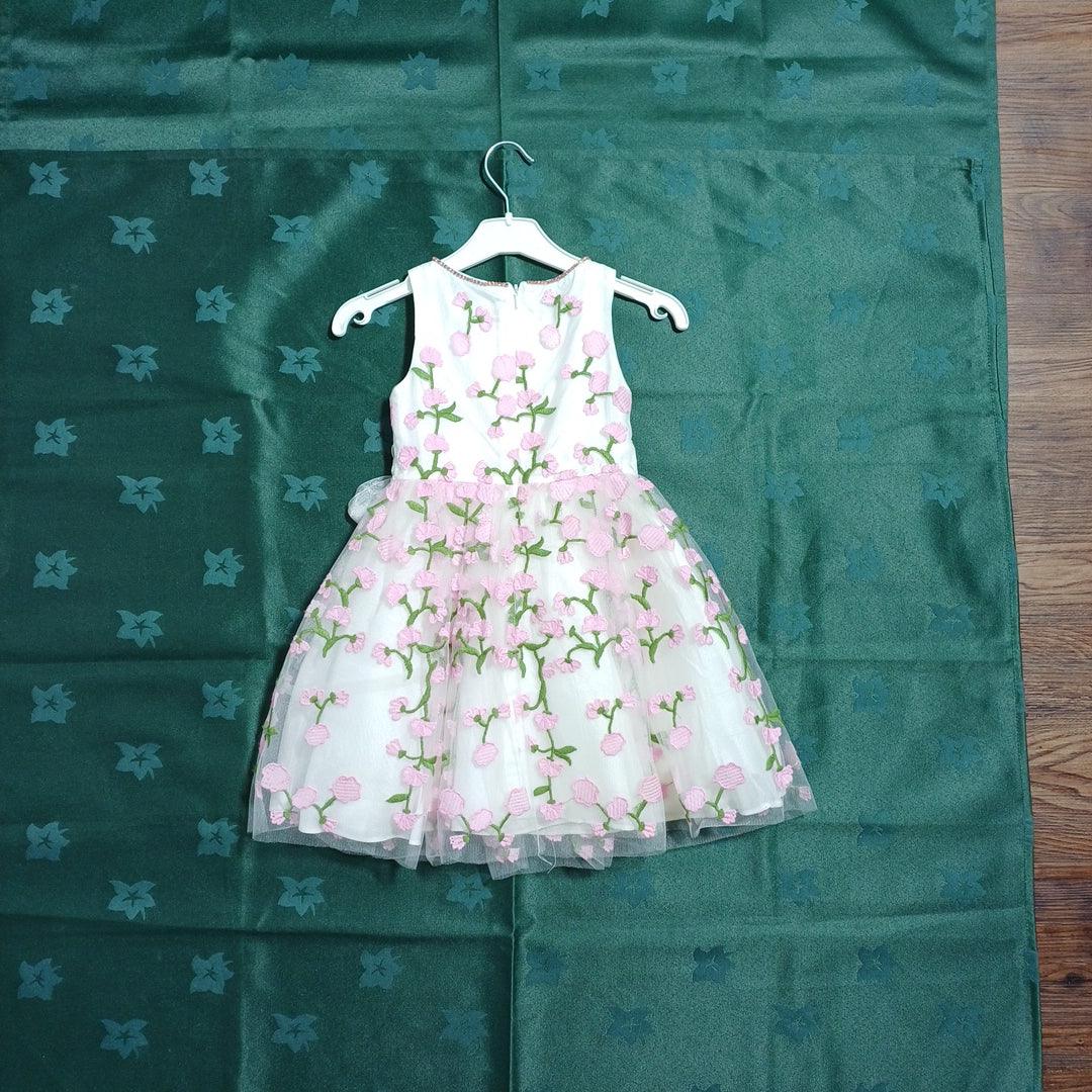 فستان ديفيد تشارلز وايت بينك للبنات DC0025 - 4 سنوات