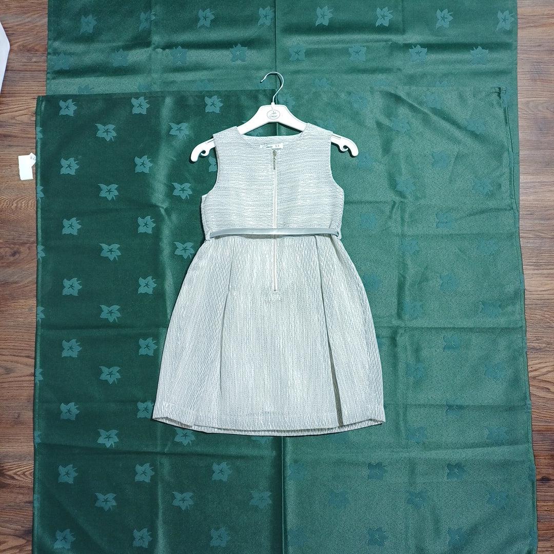 G19K60208 ROBE FILLE GRISE-5/6Y