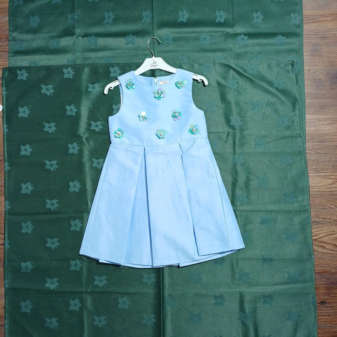 G17Y60937 BLUE-7/8Y GIRLS DRESS