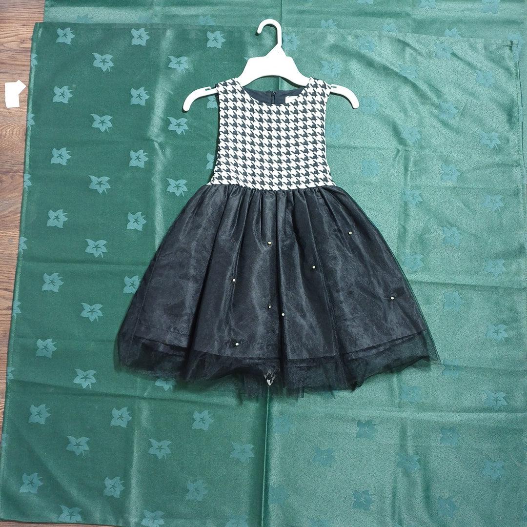 G16K60563 BLACK-3/4Y GIRL DRESS