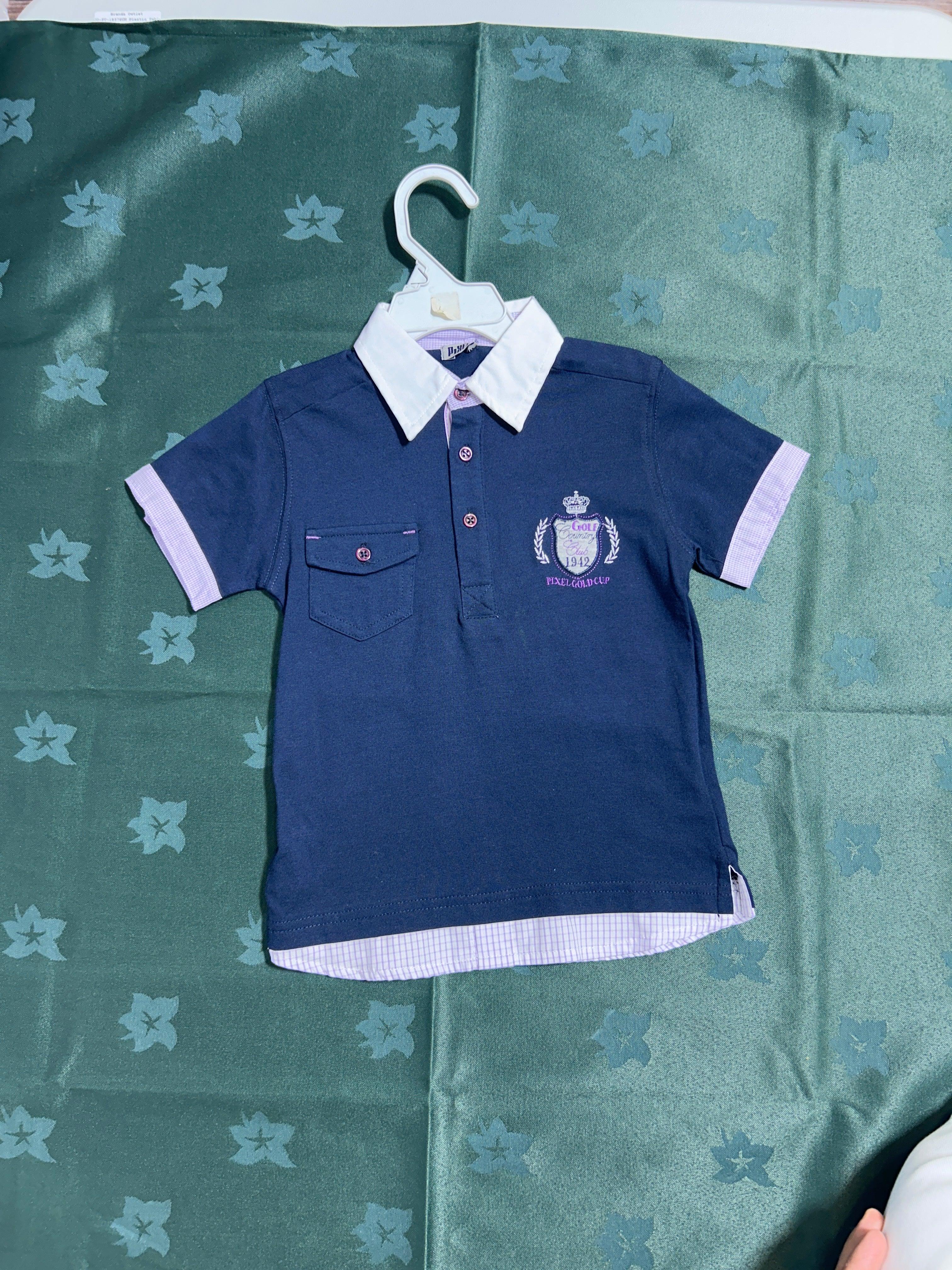 PIXEL NVY-3Y BOY POLO T-SHIRT SS MF070300
