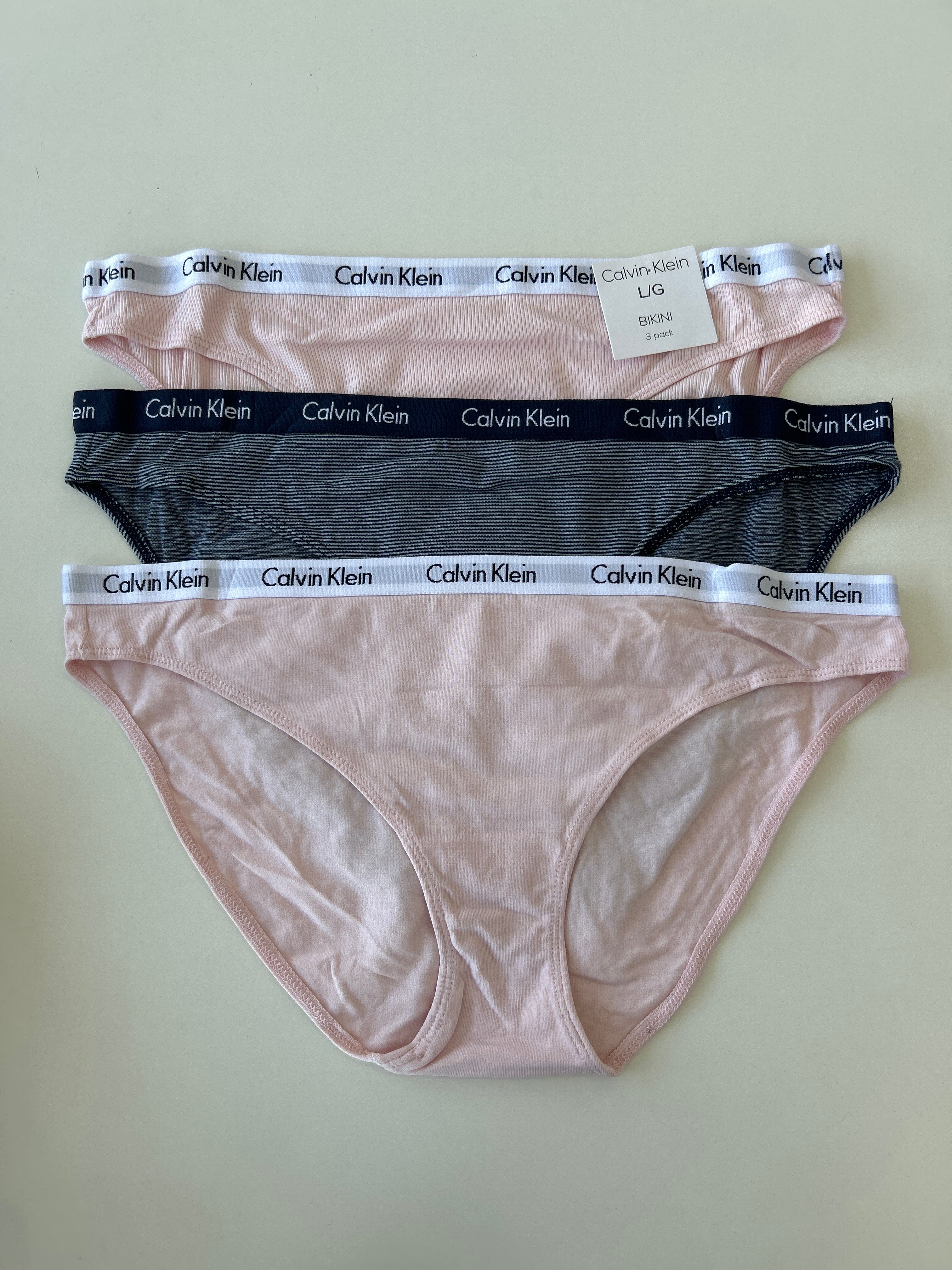 L Calvin Klein 3-Pack Bikini Panty