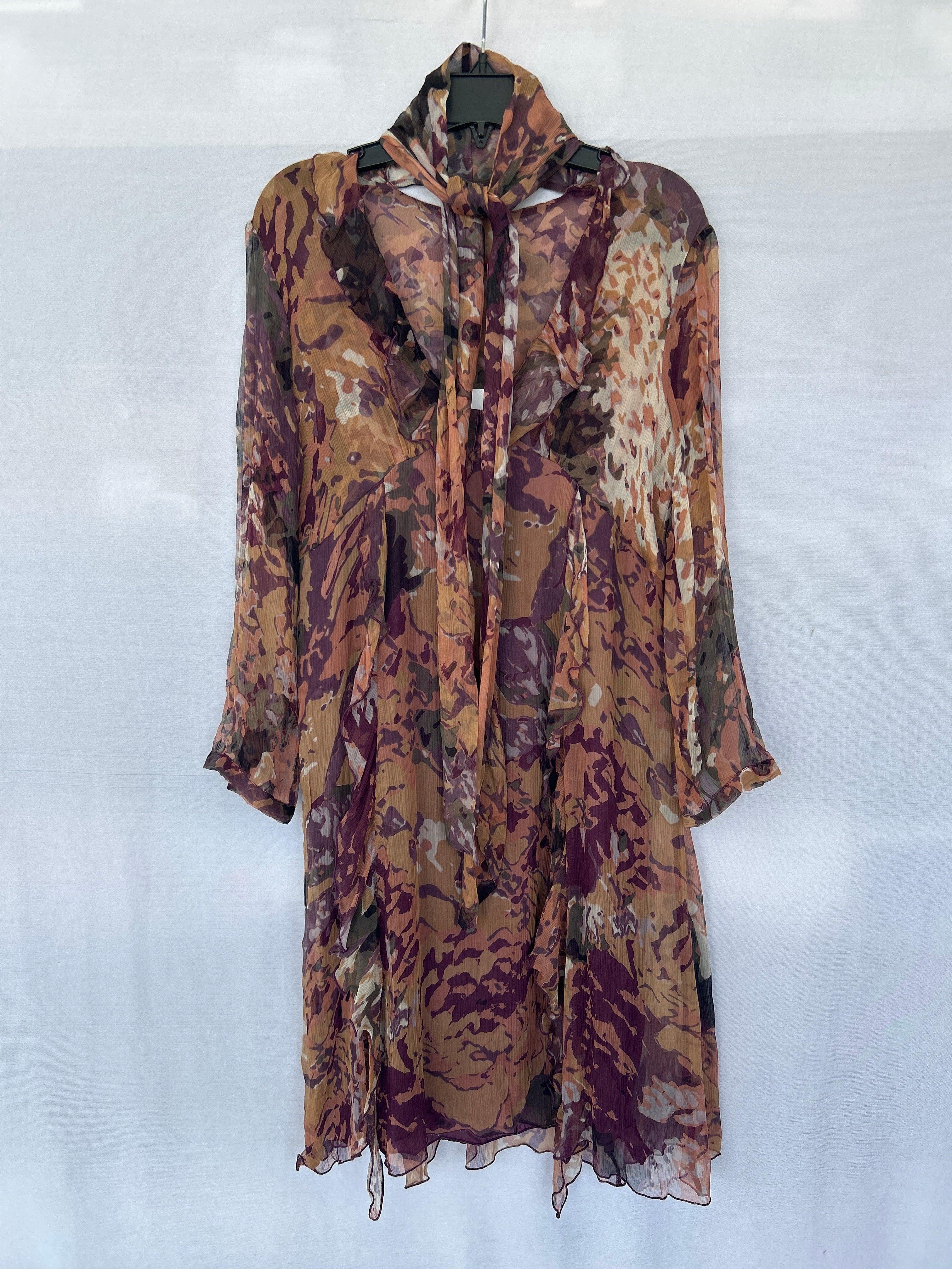 Robe à manches longues Trussardi pour femme, marron, col-66 561523