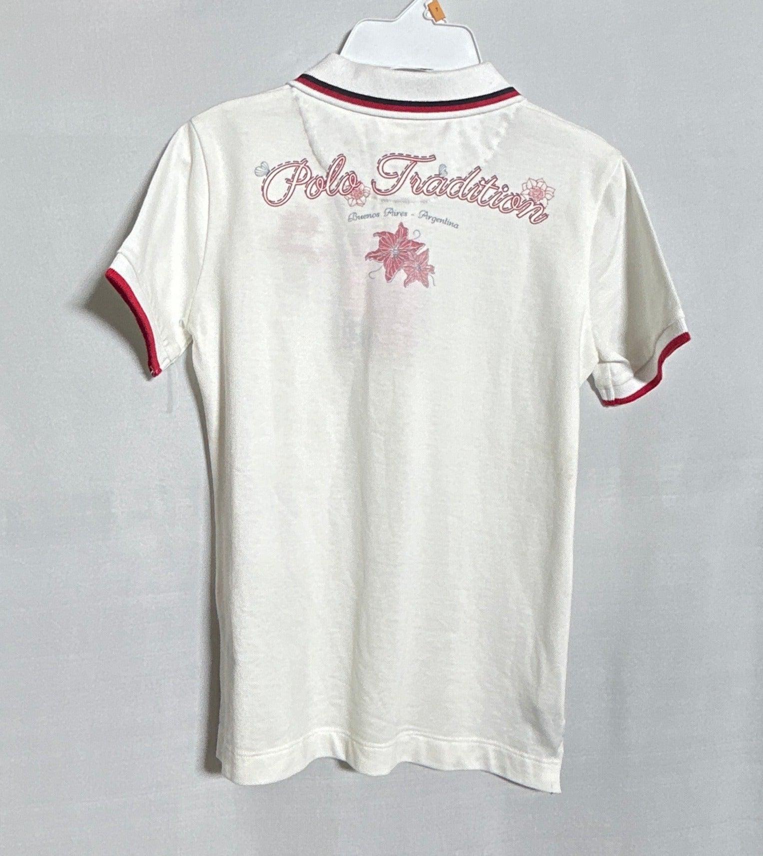 T-SHIRT POLO FILLE LA MARTINA A4805 WHT-10