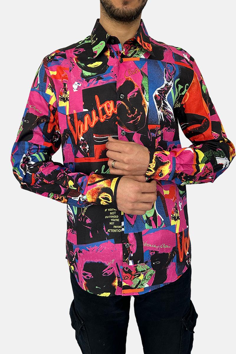 قمصان فيرساتشي V9K395V000 للرجال