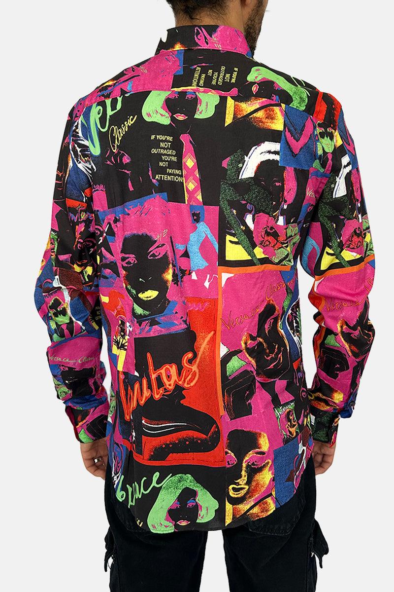 قمصان فيرساتشي V9K395V000 للرجال