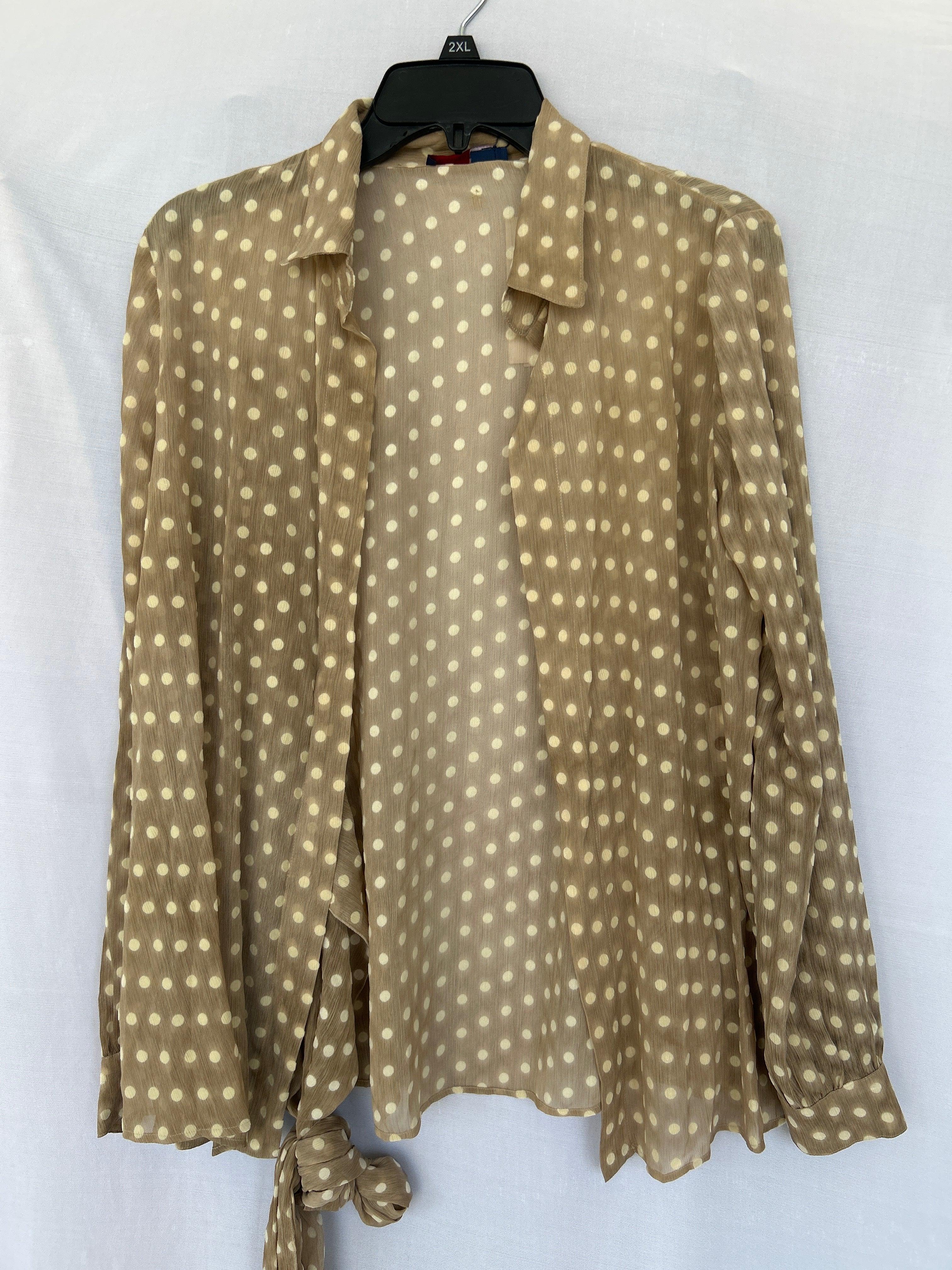 قميص نسائي مفتوح بأكمام طويلة من تروساردي Col-61 باللون البني 564502