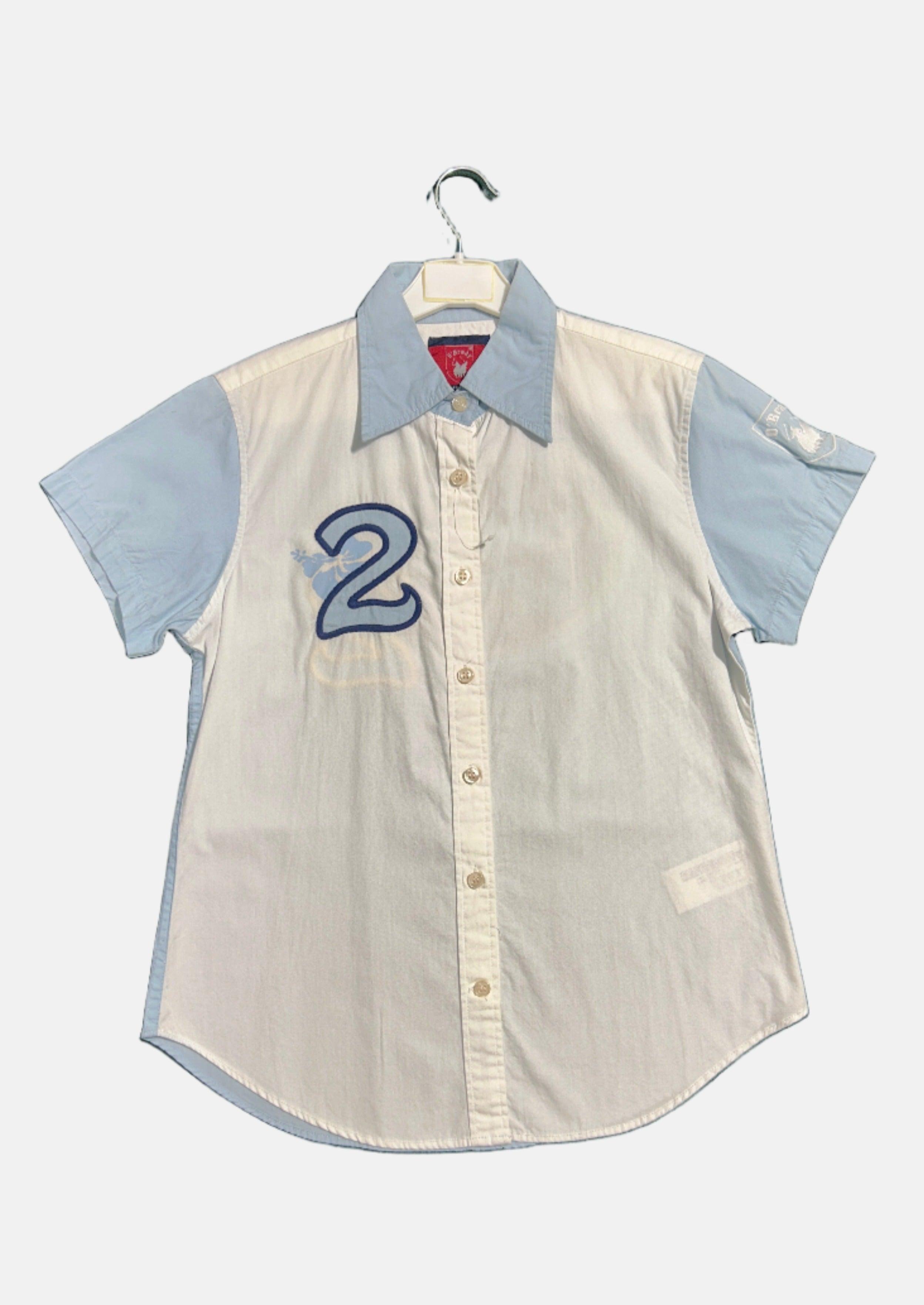 O BRADY BOY SHIRT SS WHTBLU-S OSW20