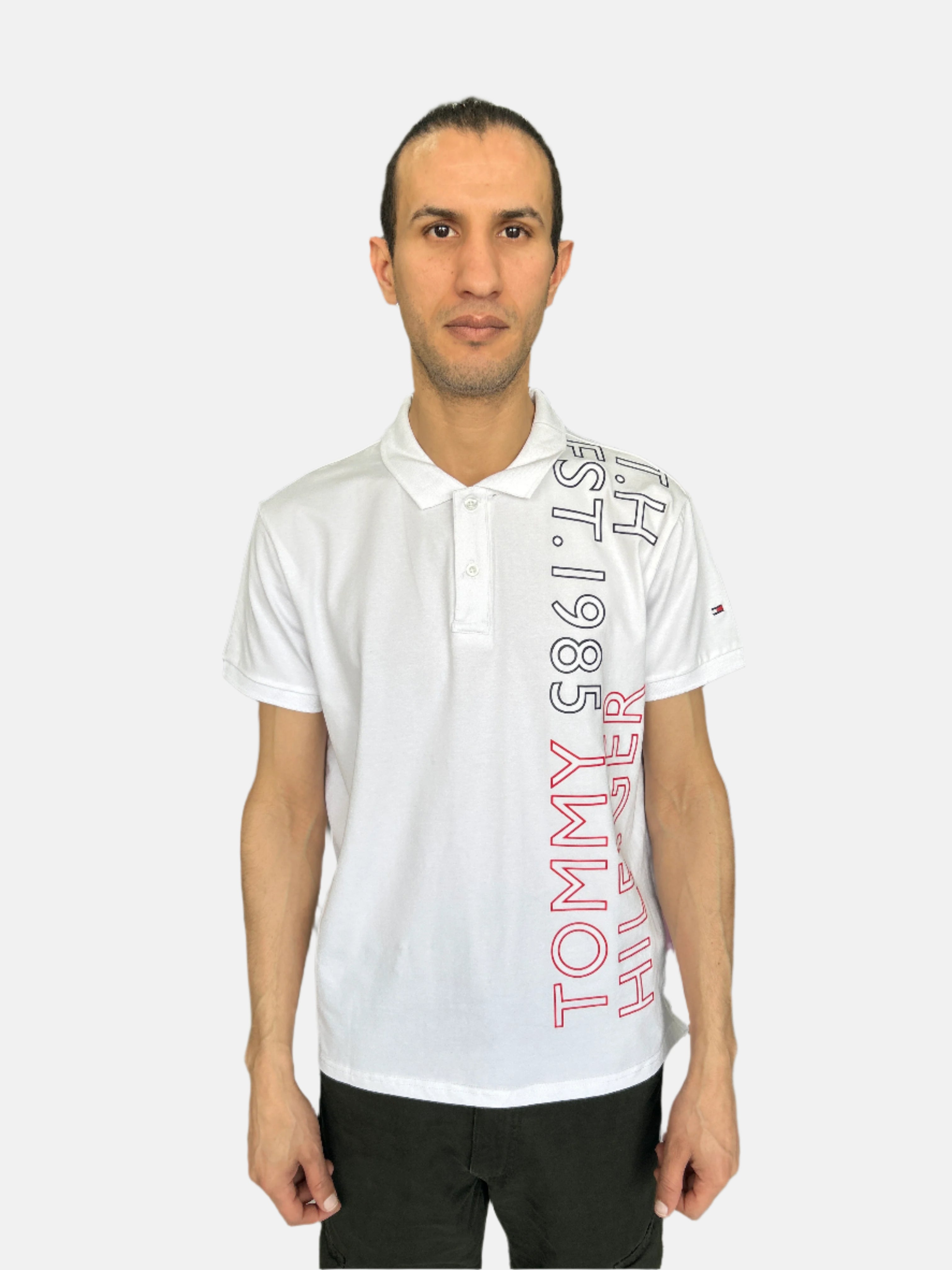 Tommy Hilfiger Men Polo T-Shirt White 2526