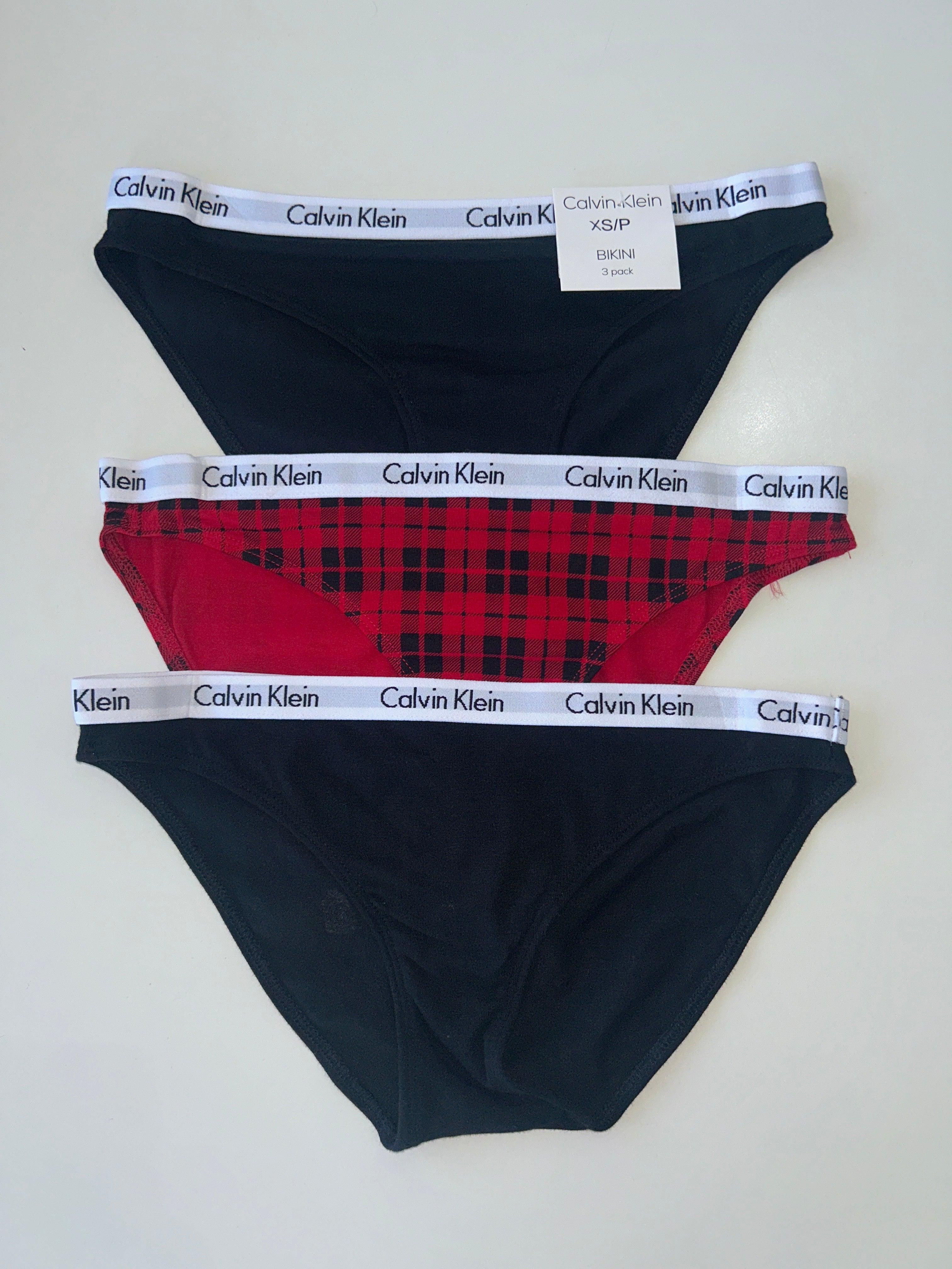 Lot de 3 culottes de bikini XS Calvin Klein