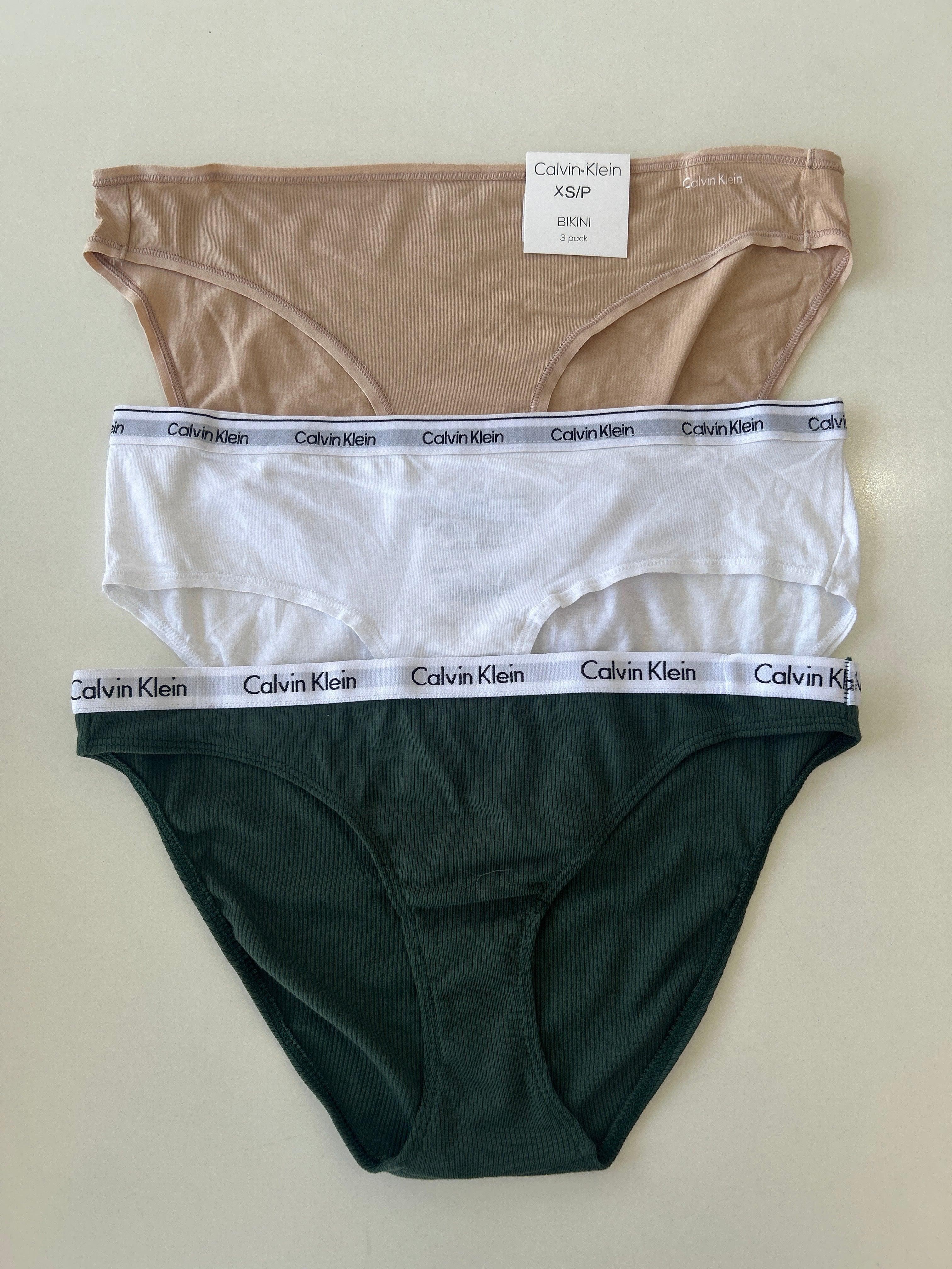 Lot de 3 culottes de bikini XS Calvin Klein