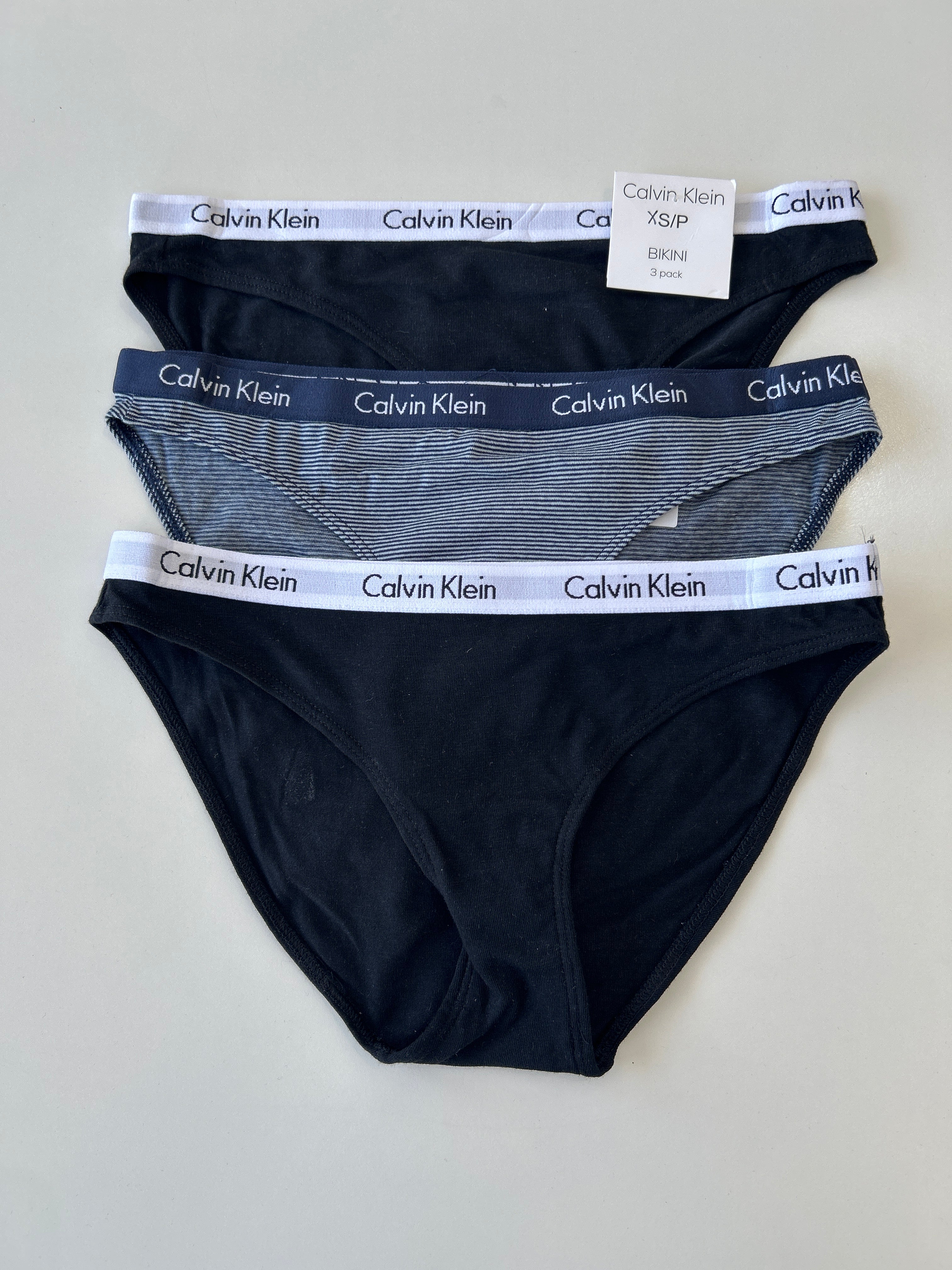 Lot de 3 culottes de bikini XS Calvin Klein