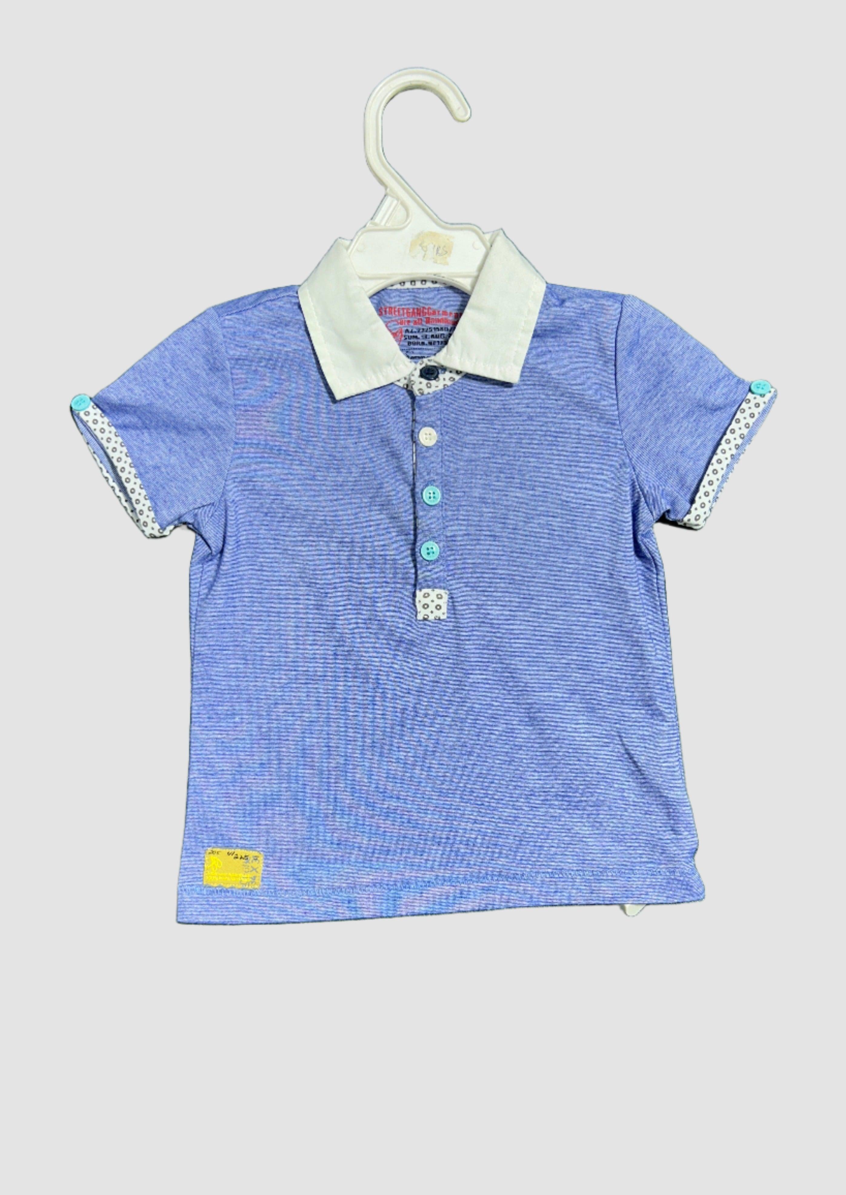 STREET GANG SG3953 KIDS POLO T-SHIRT BLUE TG.12
