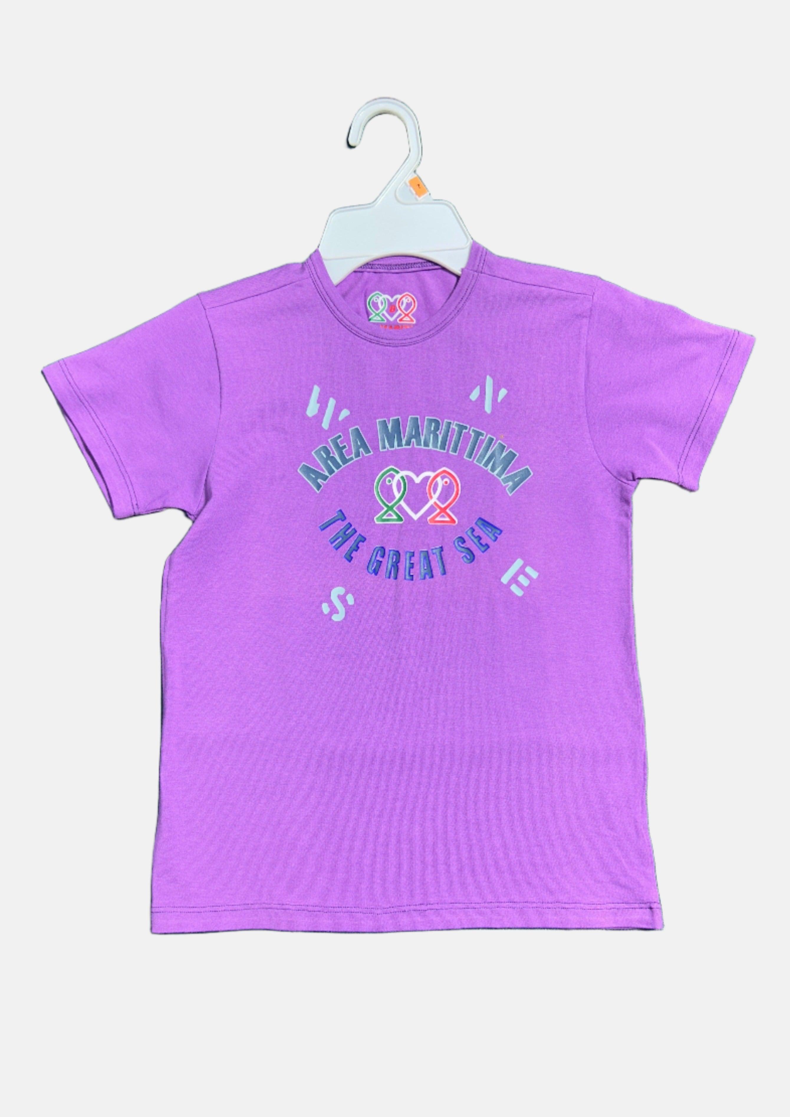 AREA MARITTIMA T-SHIRT R/N PURPLE SIZE 6/8Y