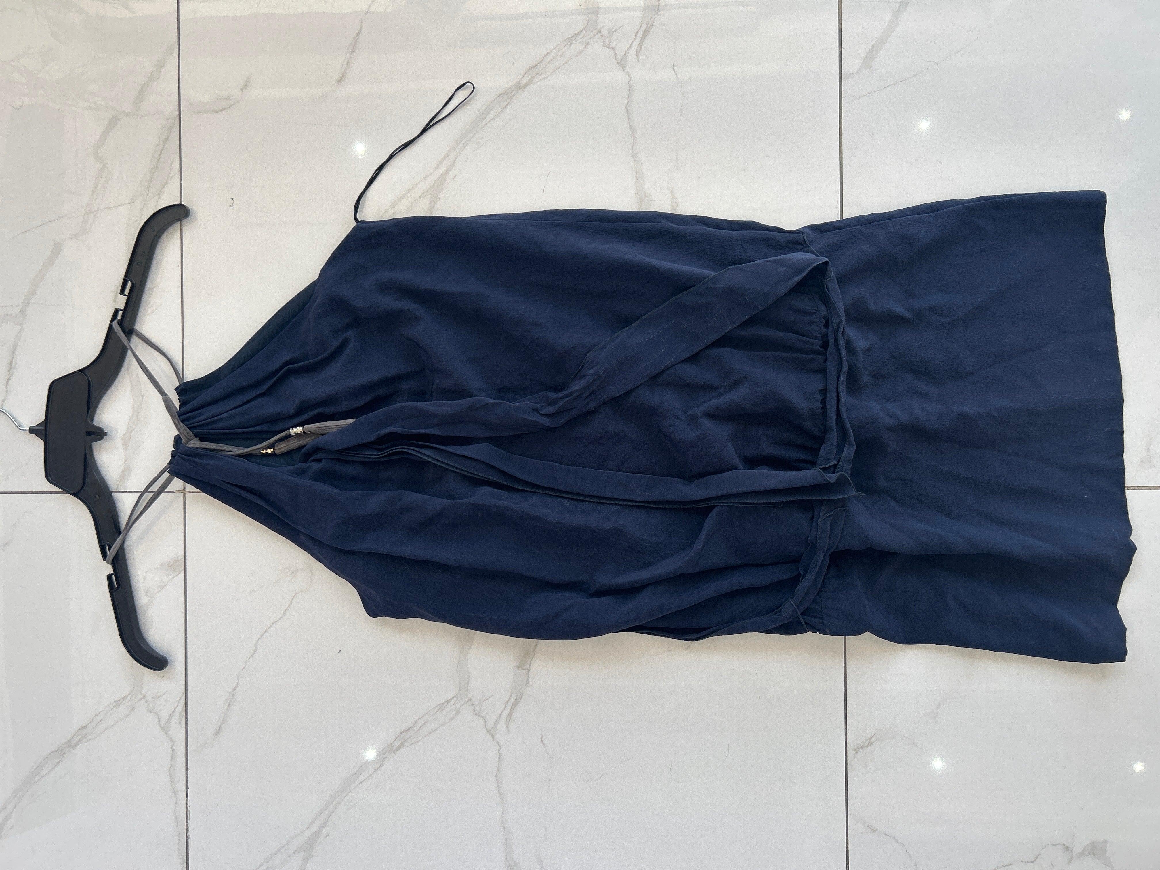 42-Navy Col- 561017 Robe sans manches Trussardi pour femme