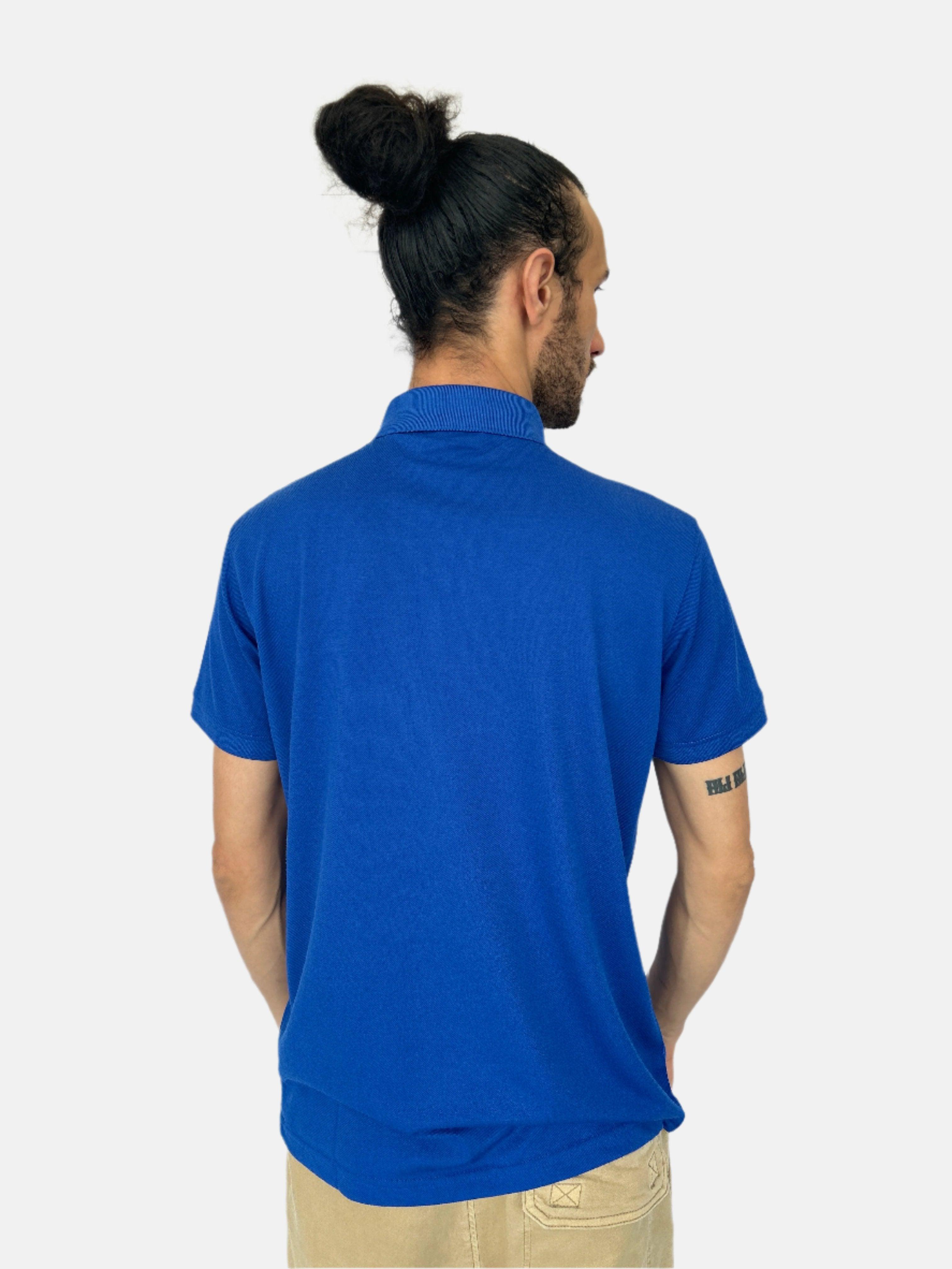 DOLCE & GABBANA Logo Plaque Polo T-shirt Blue