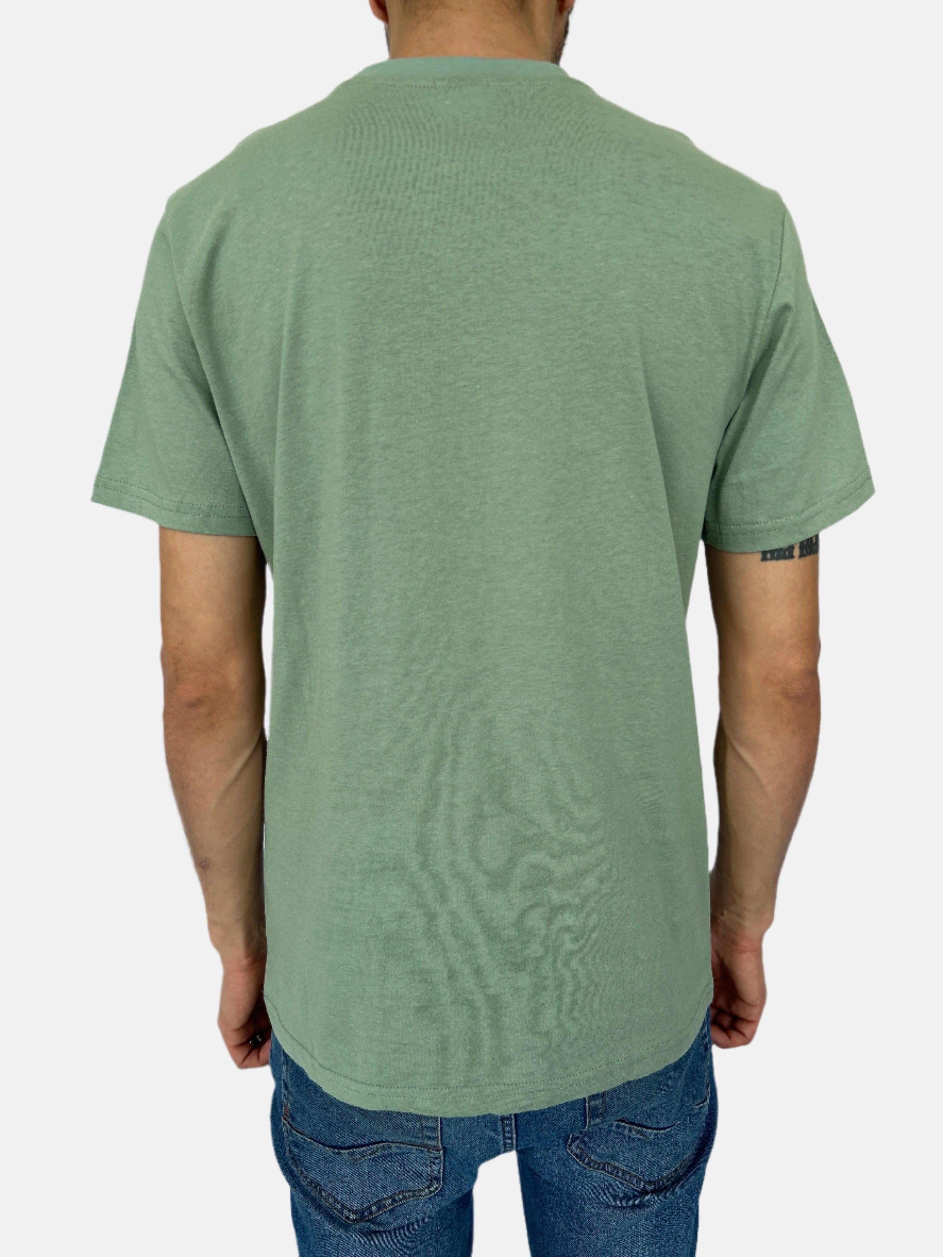 تي شيرت BOSS باللون الأخضر والأسود برقبة دائرية