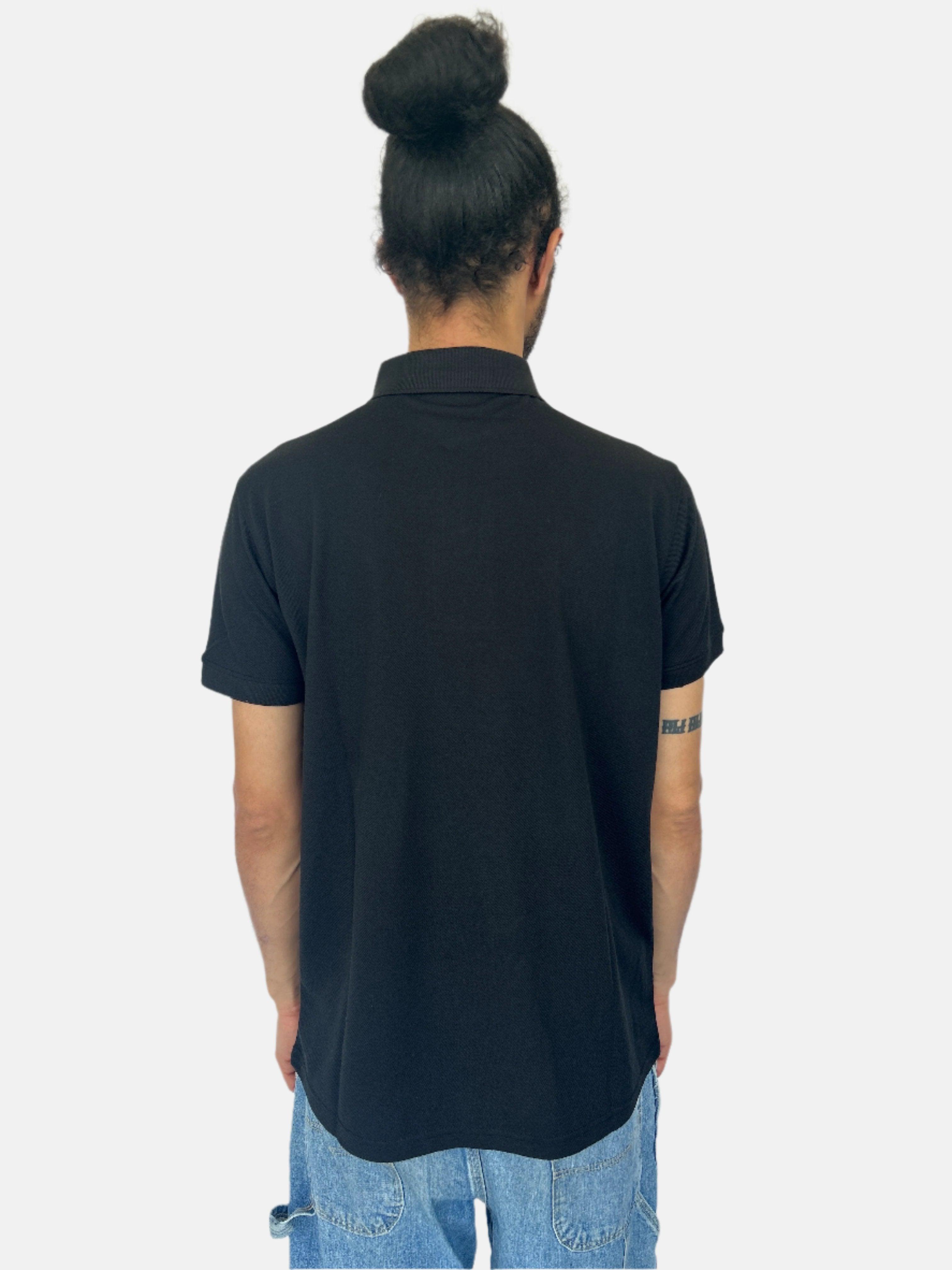 DOLCE & GABBANA Logo Plaque Polo T-shirt Black