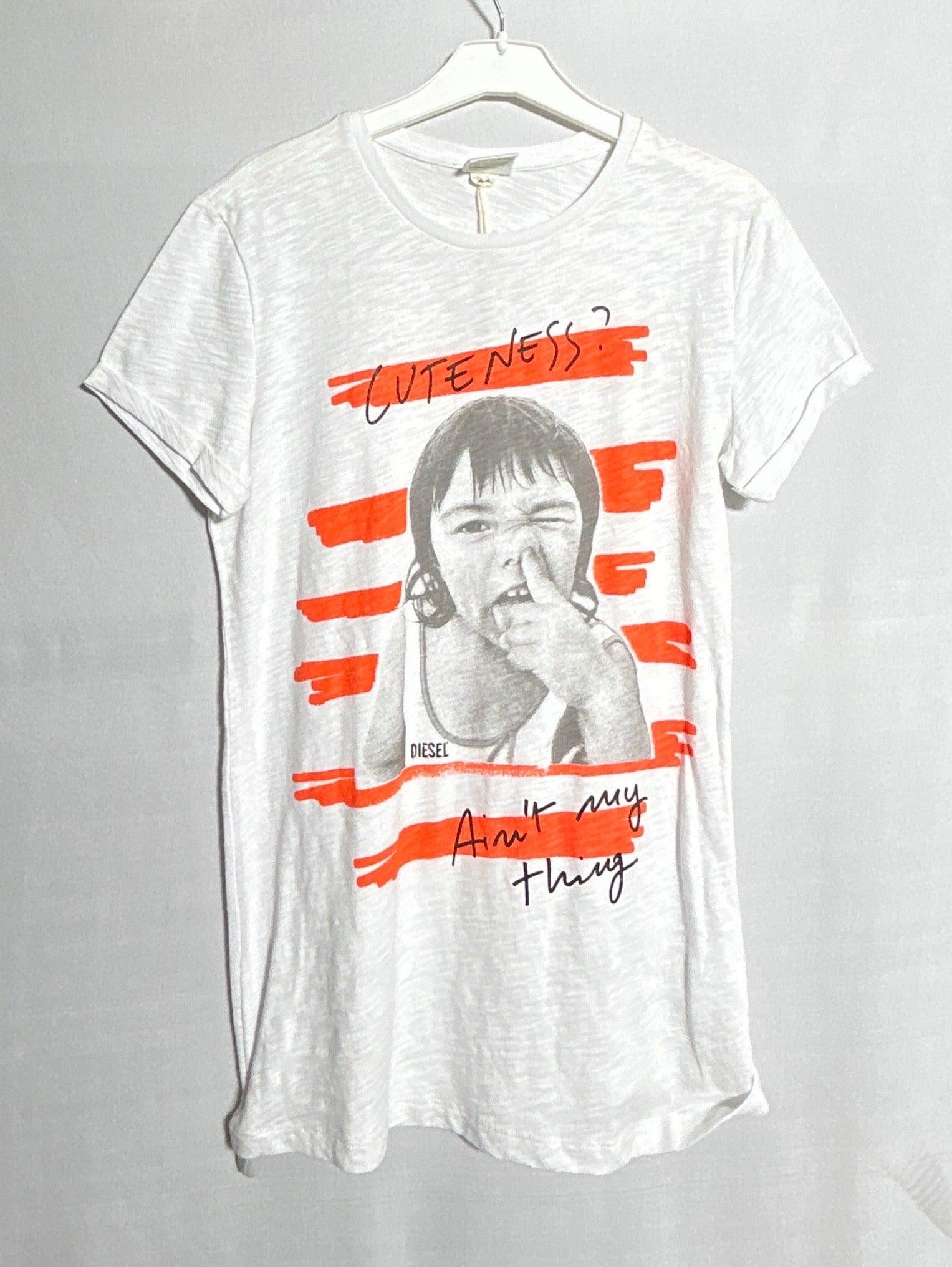 DIESEL BOYS T-SHIRT SS KYAFL-K100 WHT-XXL