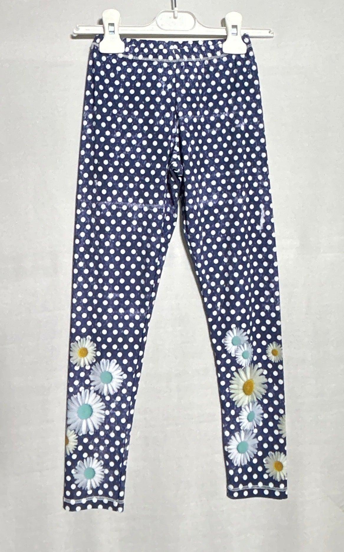I CARE 1644 GIRLS LEGGING BLUE FLOWERS