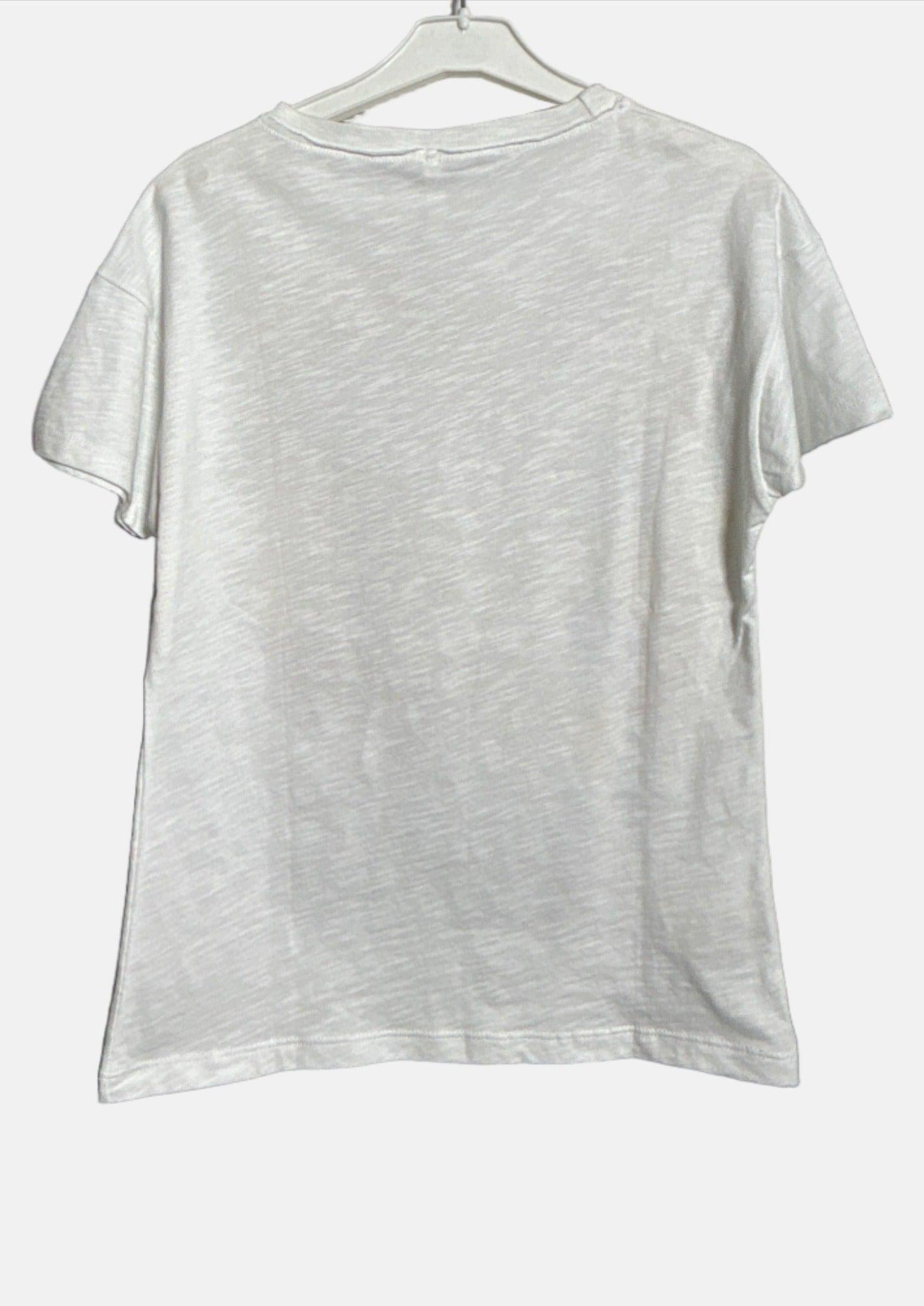 I CARE GIRL T-SHIRT IC 1658WHITE FLOWER