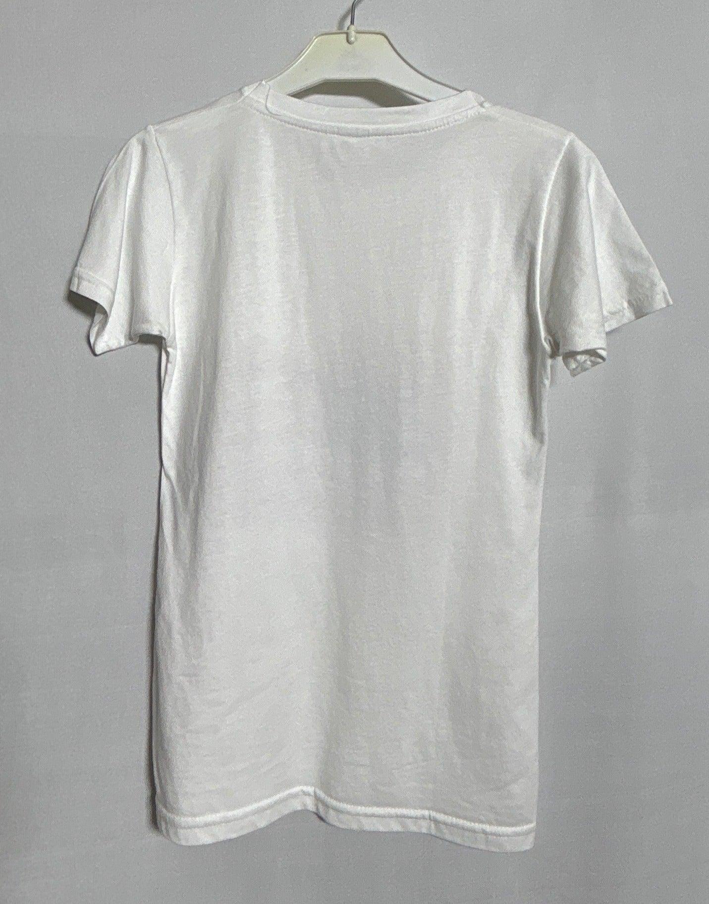 T-SHIRT BIMBI GLAMOUR FILLE DRAPEAU FLEURI