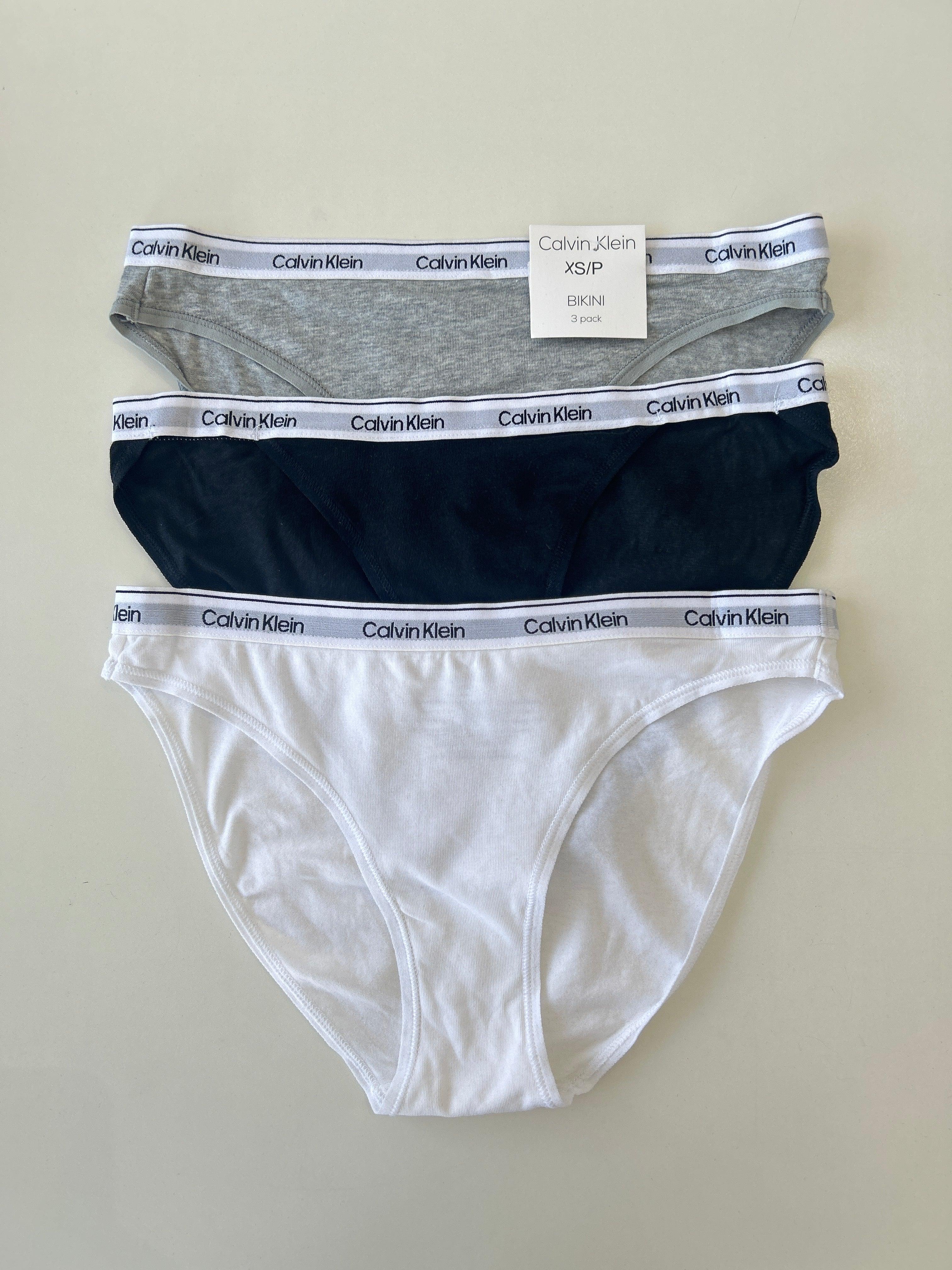 Lot de 3 culottes de bikini XS Calvin Klein