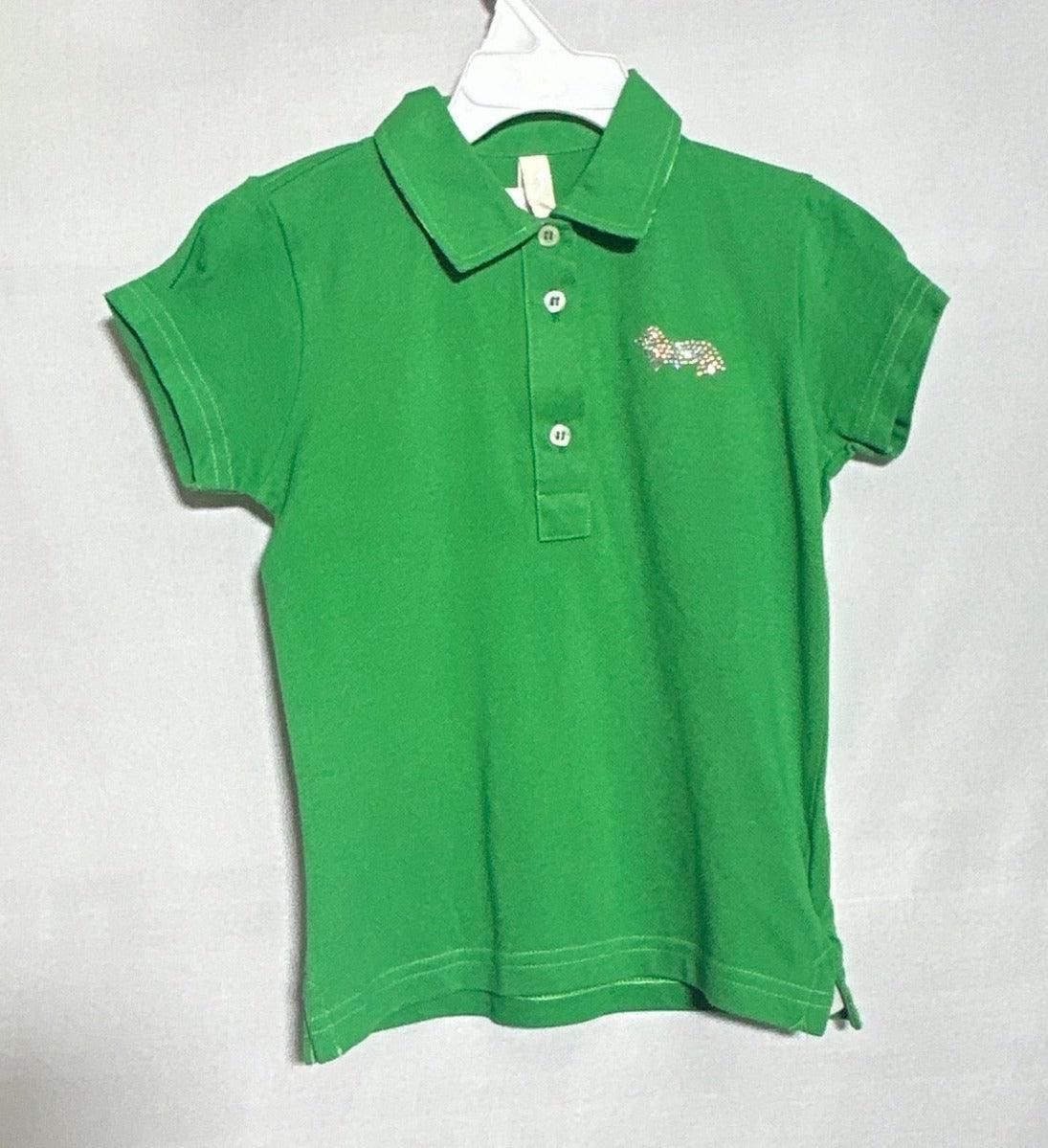 HARMONT&BLAIN GIRL POLO T-SHIRT JGL170 GREEN-6A