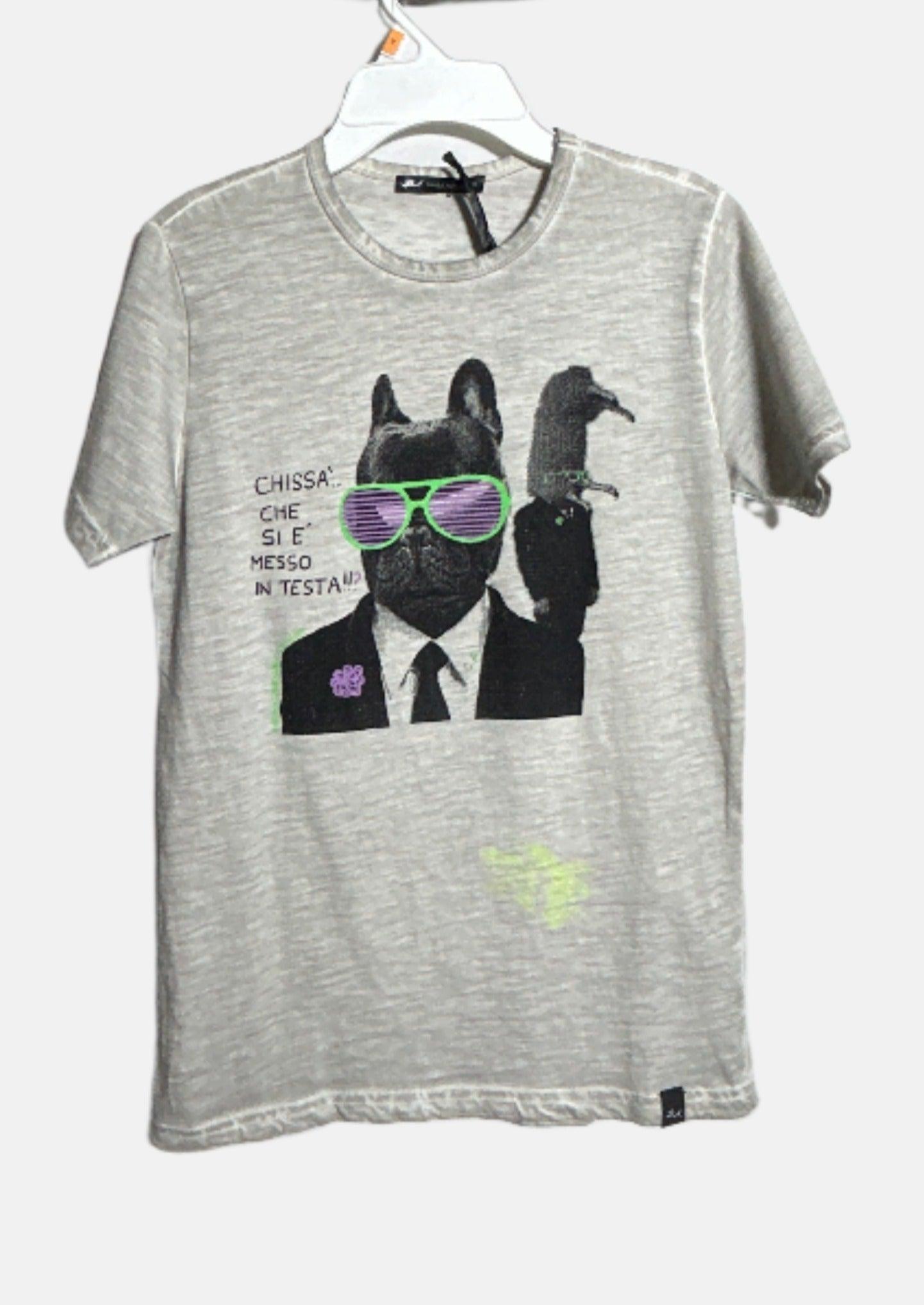 تي شيرت RN للأولاد من DA DANIELE ASSEANDRINI مقاس SS رمادي - 10A