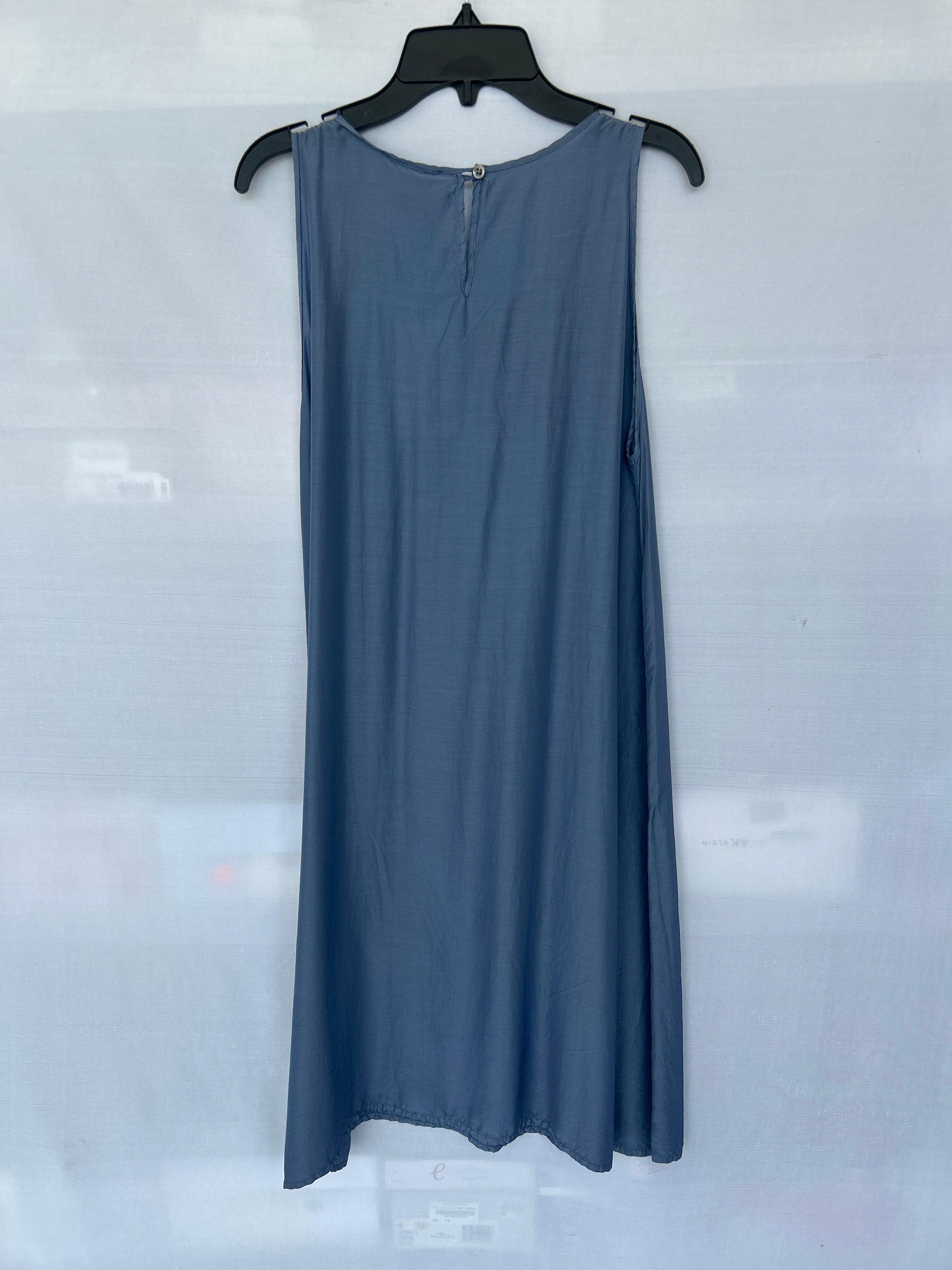 42-Blue Col-147 561360 Trussardi Robe sans manches pour femme