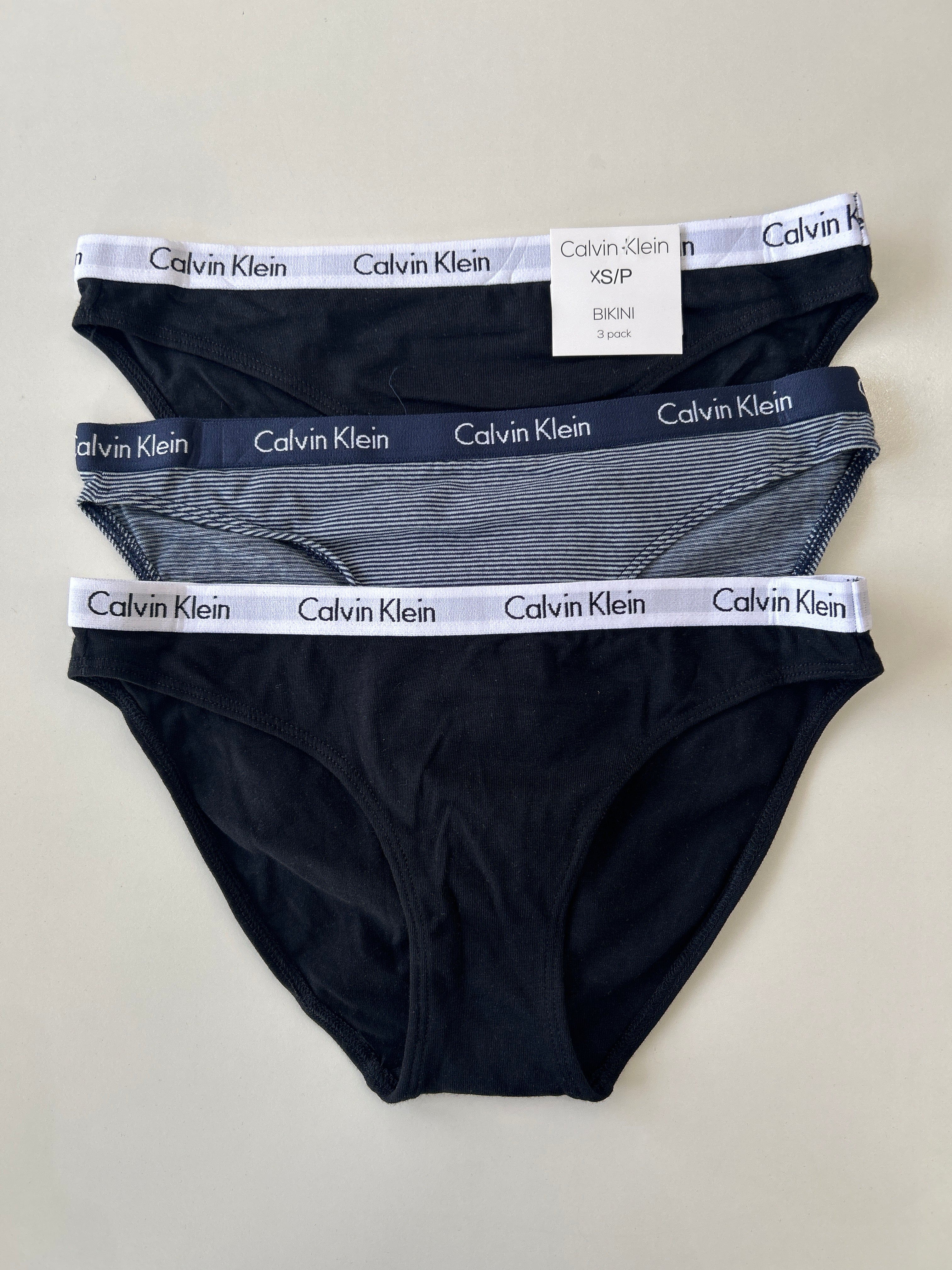 Lot de 3 culottes de bikini XS Calvin Klein