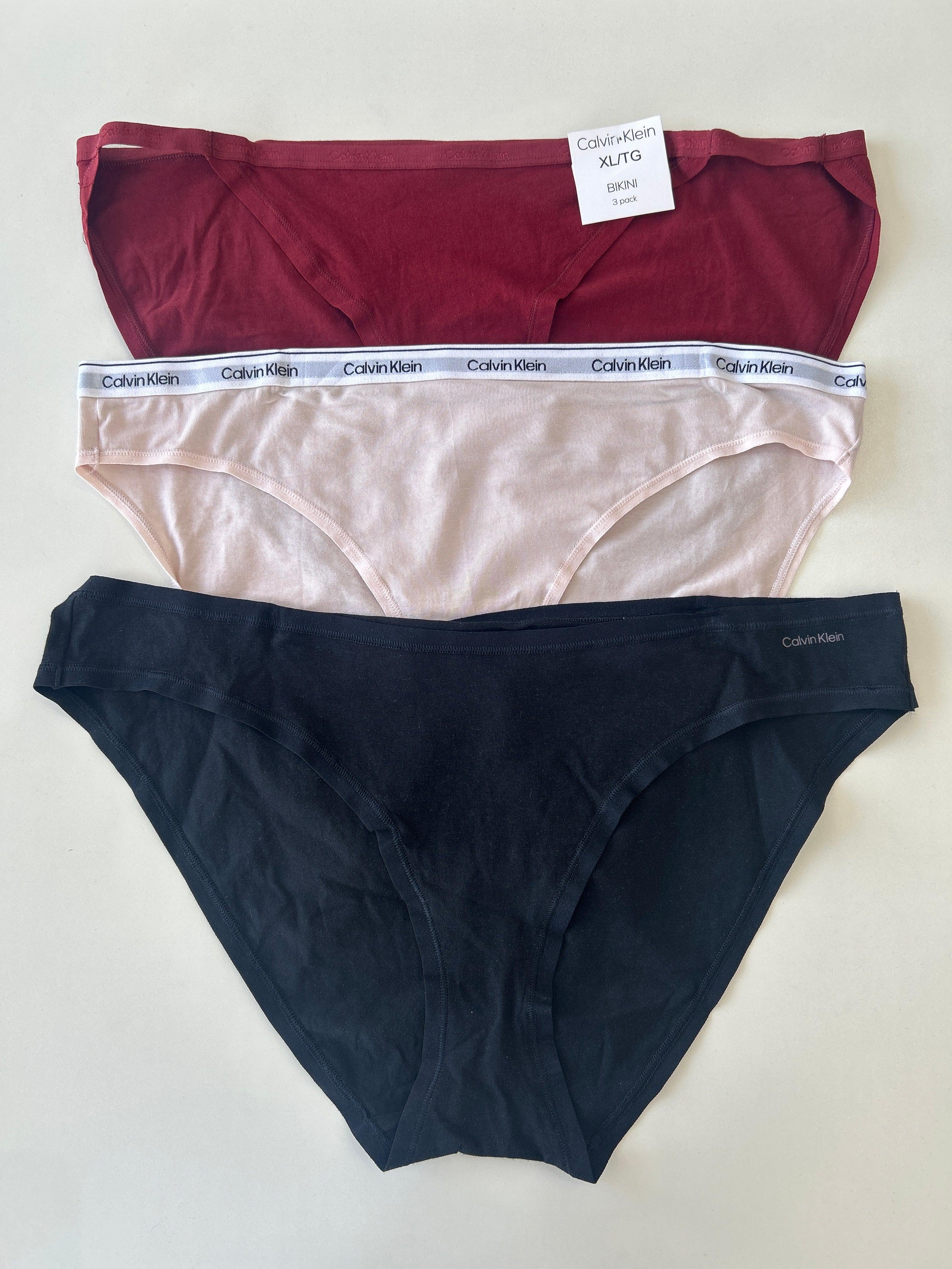 Lot de 3 culottes de bikini XL Calvin Klein