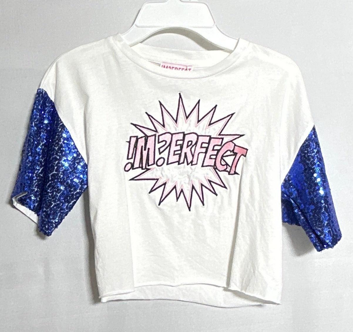 IM?ERFECT GIRL TOP  2245M0036 WHITE BLUE