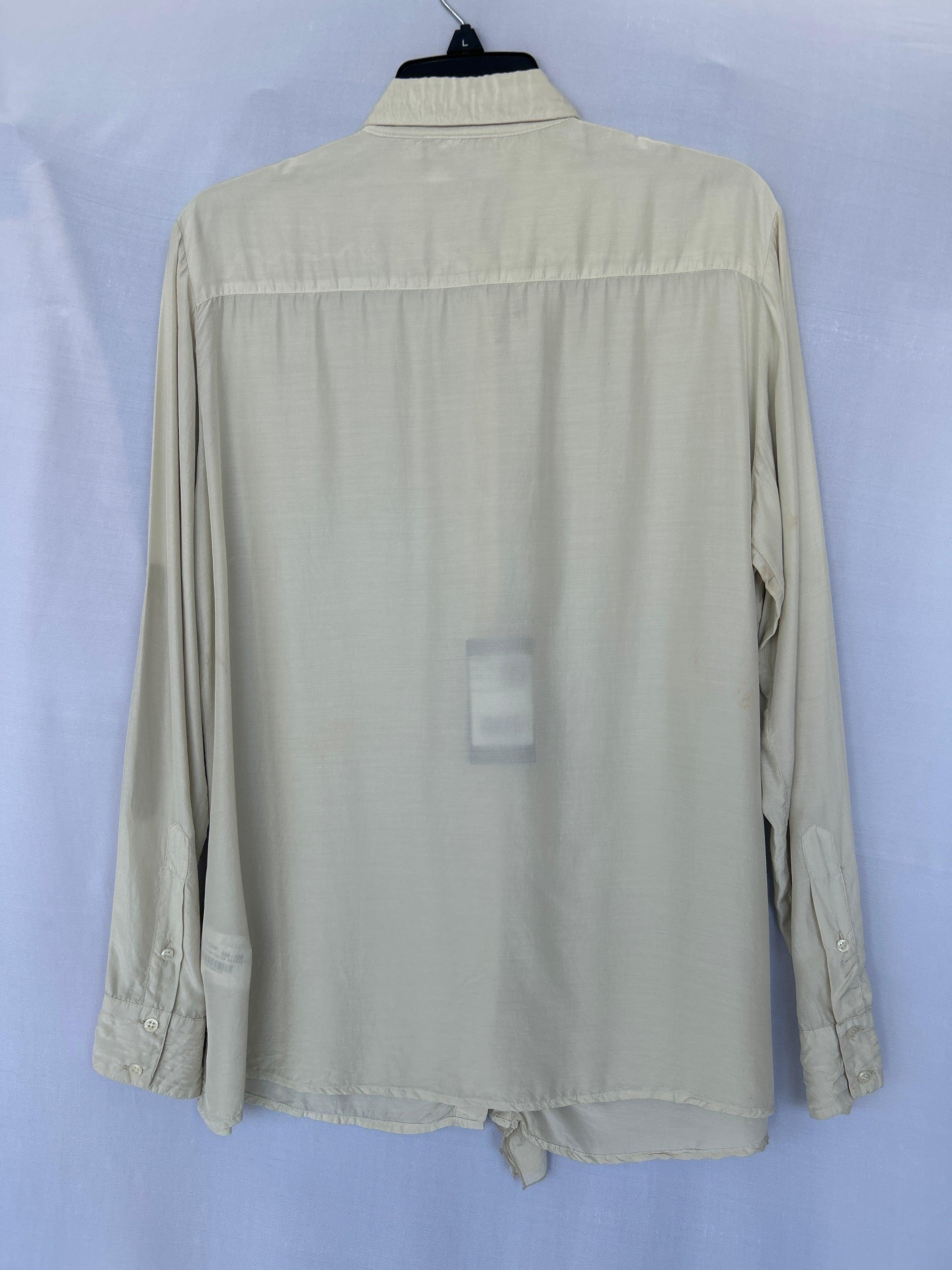 قميص نسائي بأكمام طويلة من Trussardi 564360 بلون كريمي مقاس XXL-50