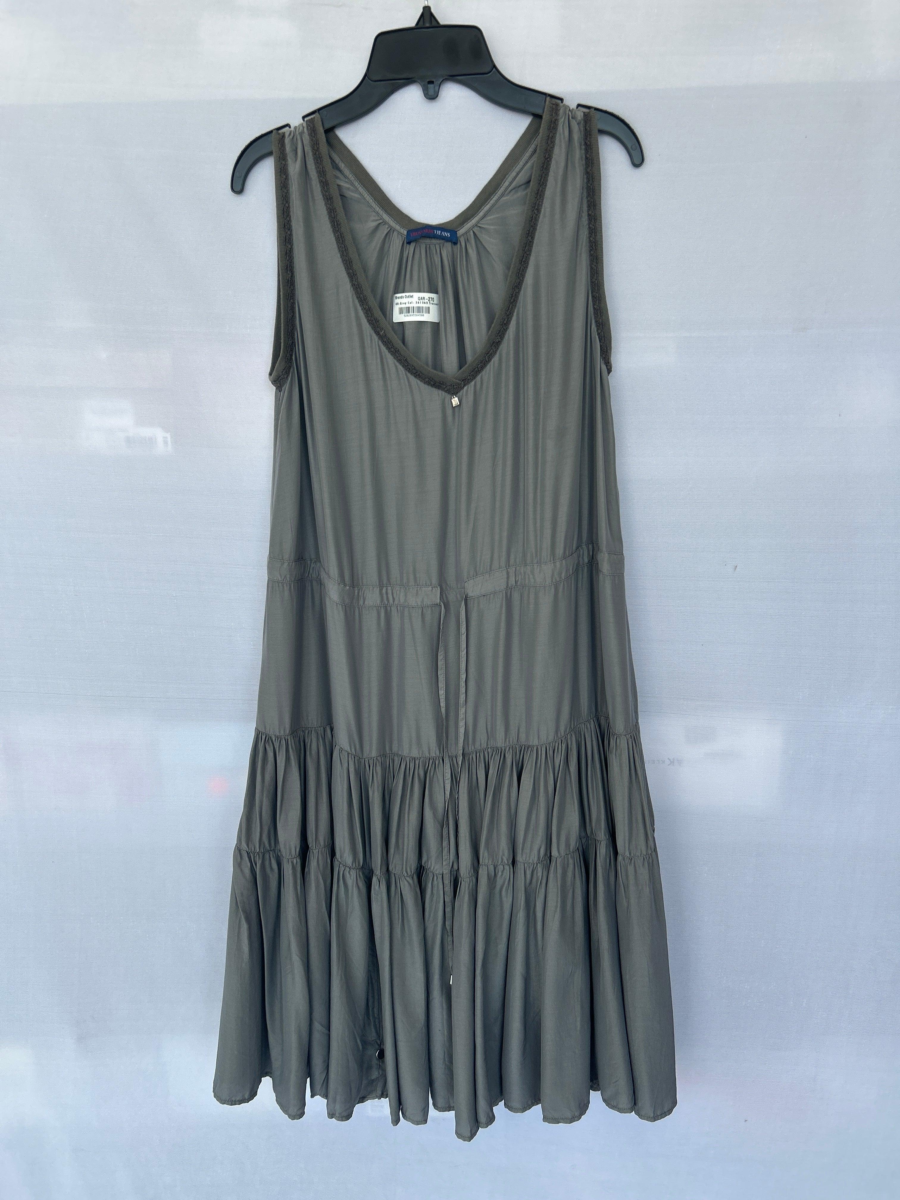 40-Grey Col- 561363 Trussardi Robe sans manches pour femme