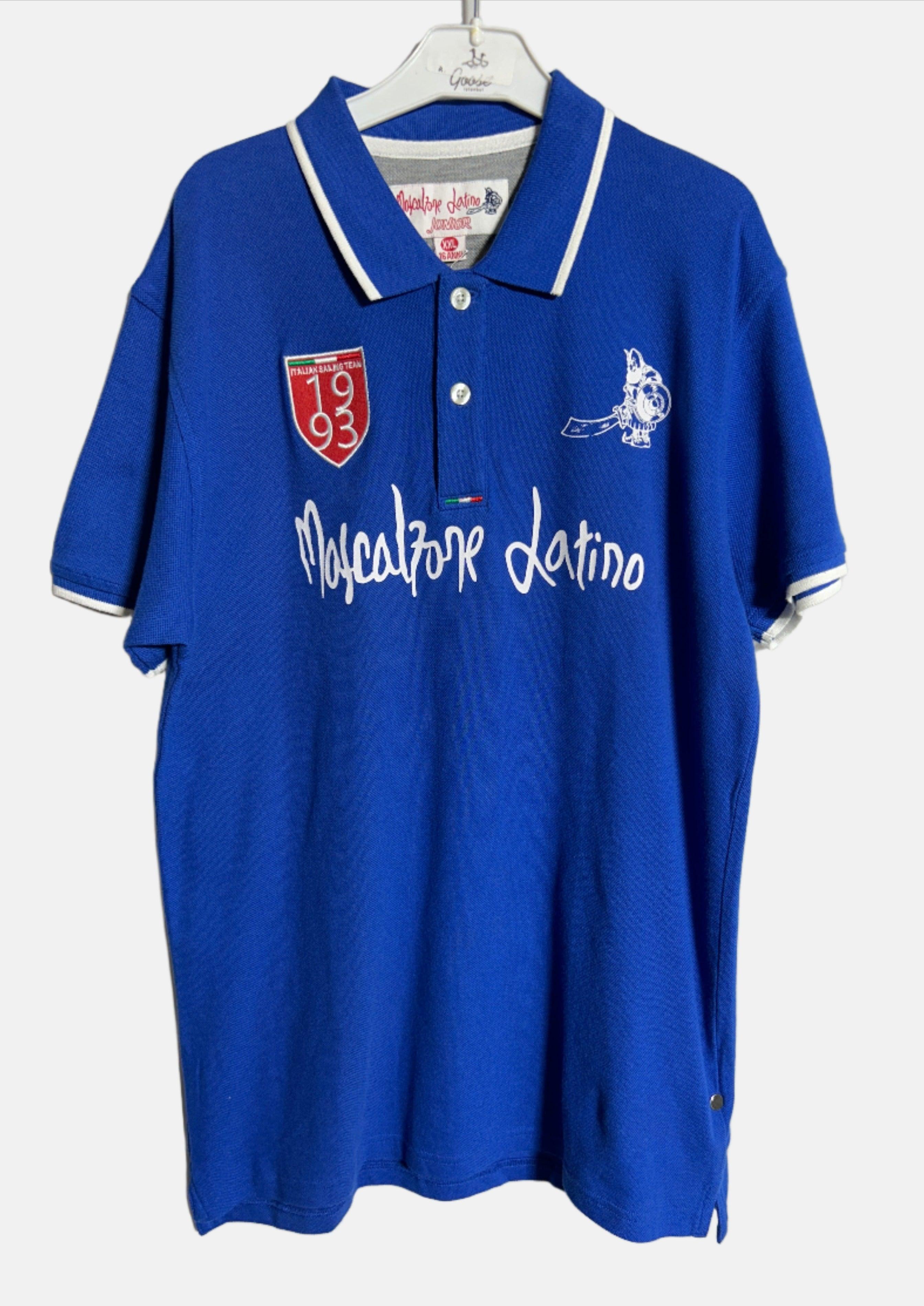 MASCALZONE LATINO BLUE-16Y BOYS POLO T-SHIRT