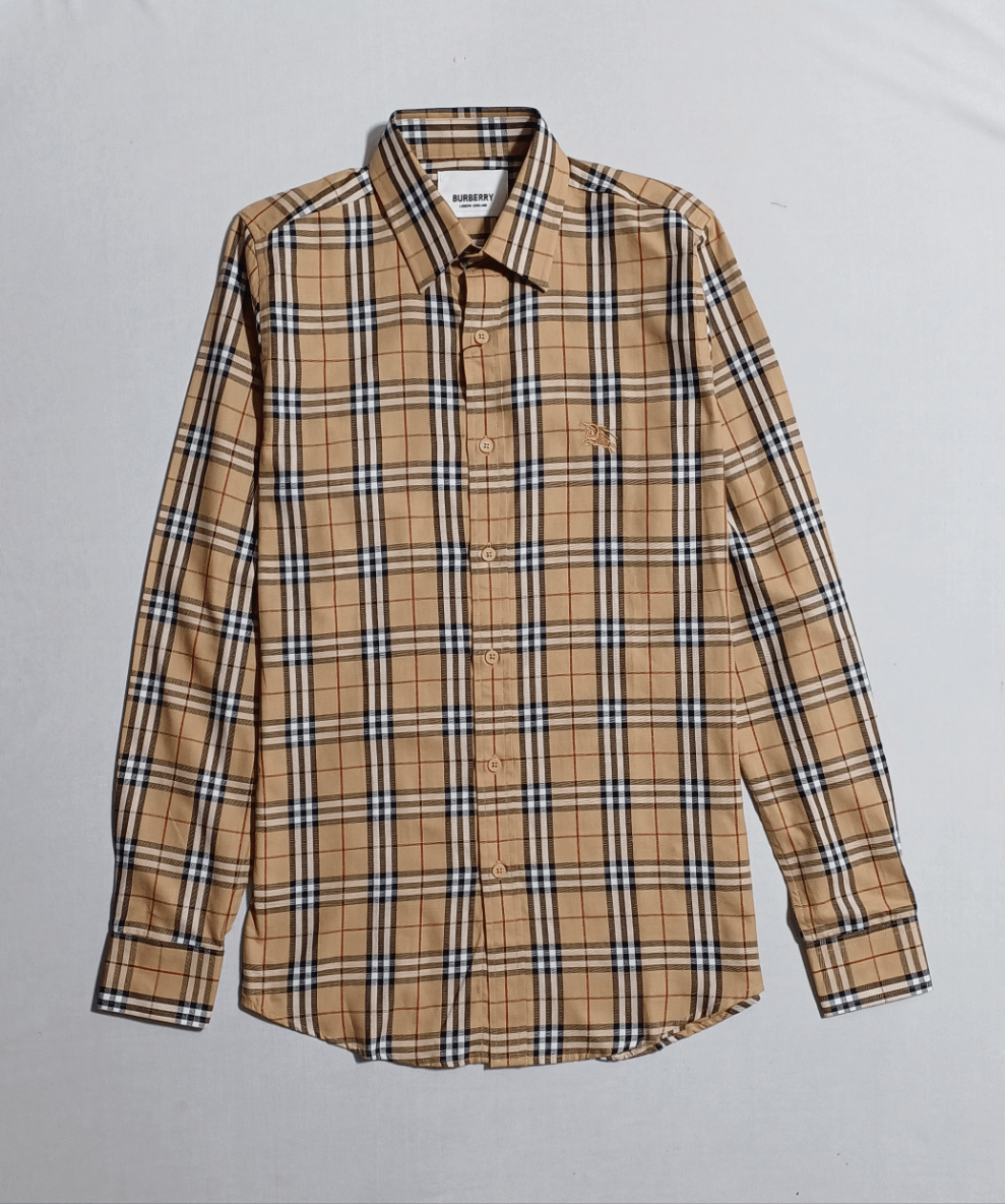 Burberry Men Shirt Trademark Brown