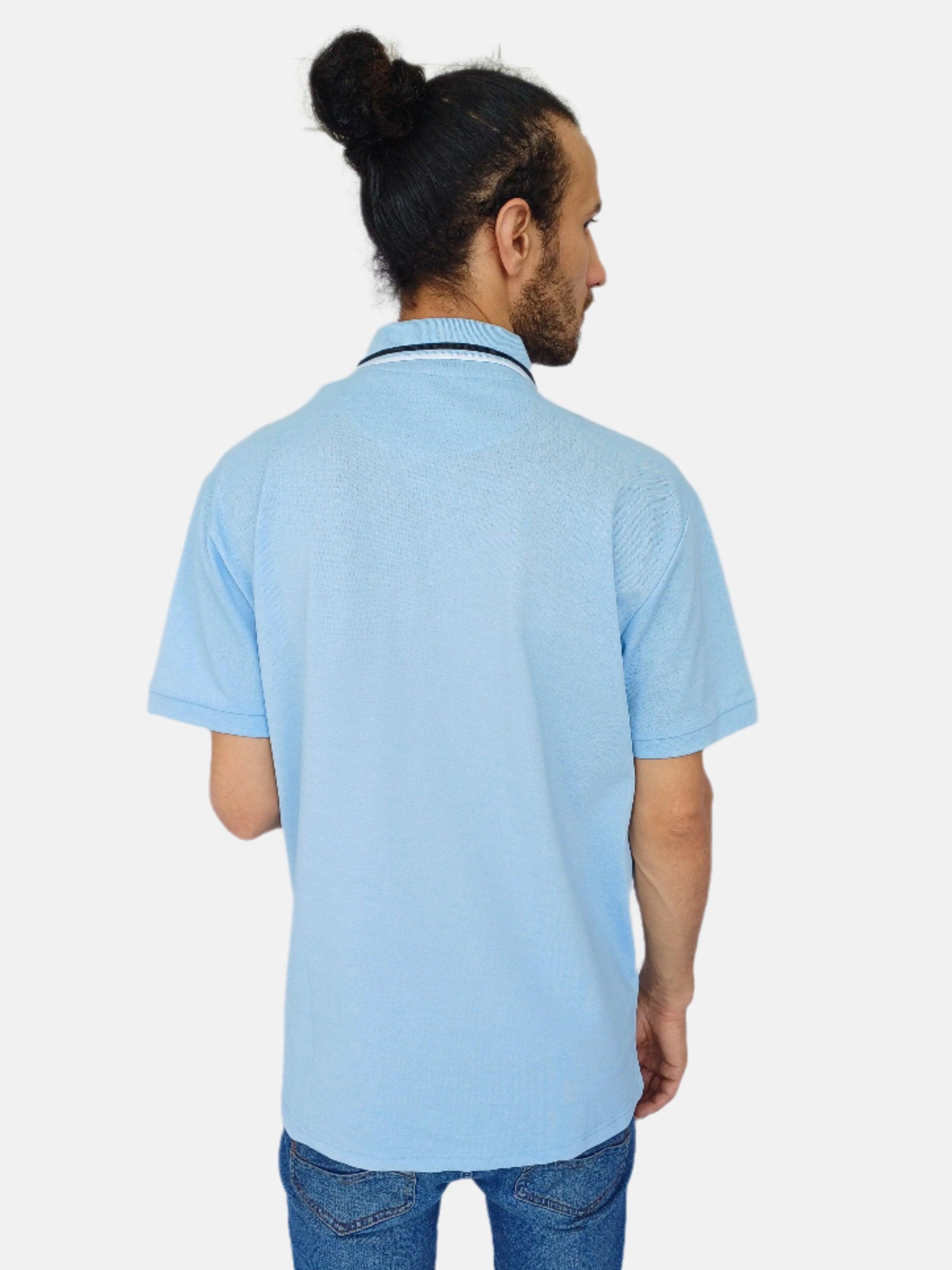 تي شيرت بولو مخطط باللونين الأزرق والأسود والأبيض مقاس XL 432-50249000