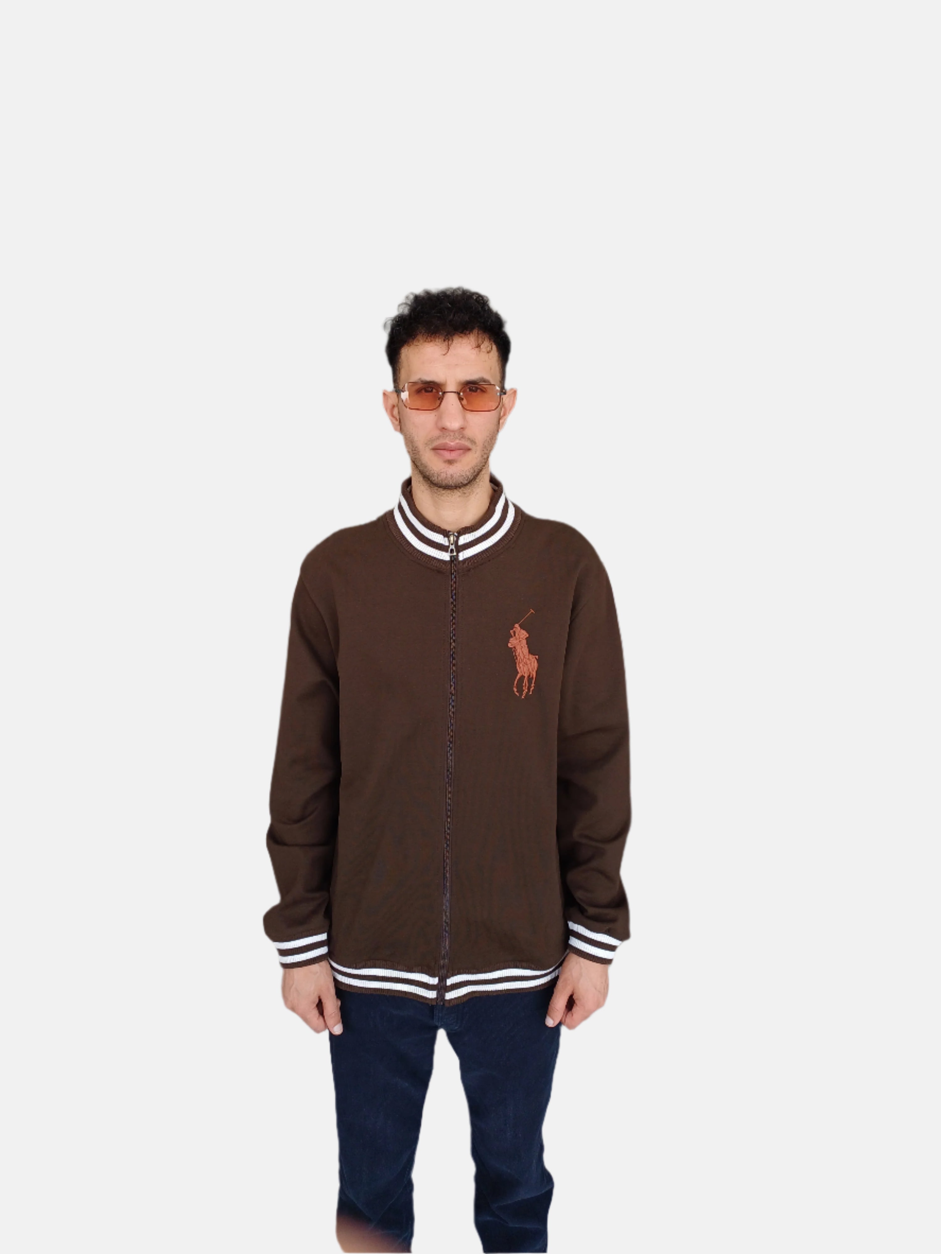 Ralph Lauren Men Custom Slim Fit Full-Zip Jacket Big Pony Brown 710666998002 8LSPL3490 41381 CA56658 RLMSE 2380FW