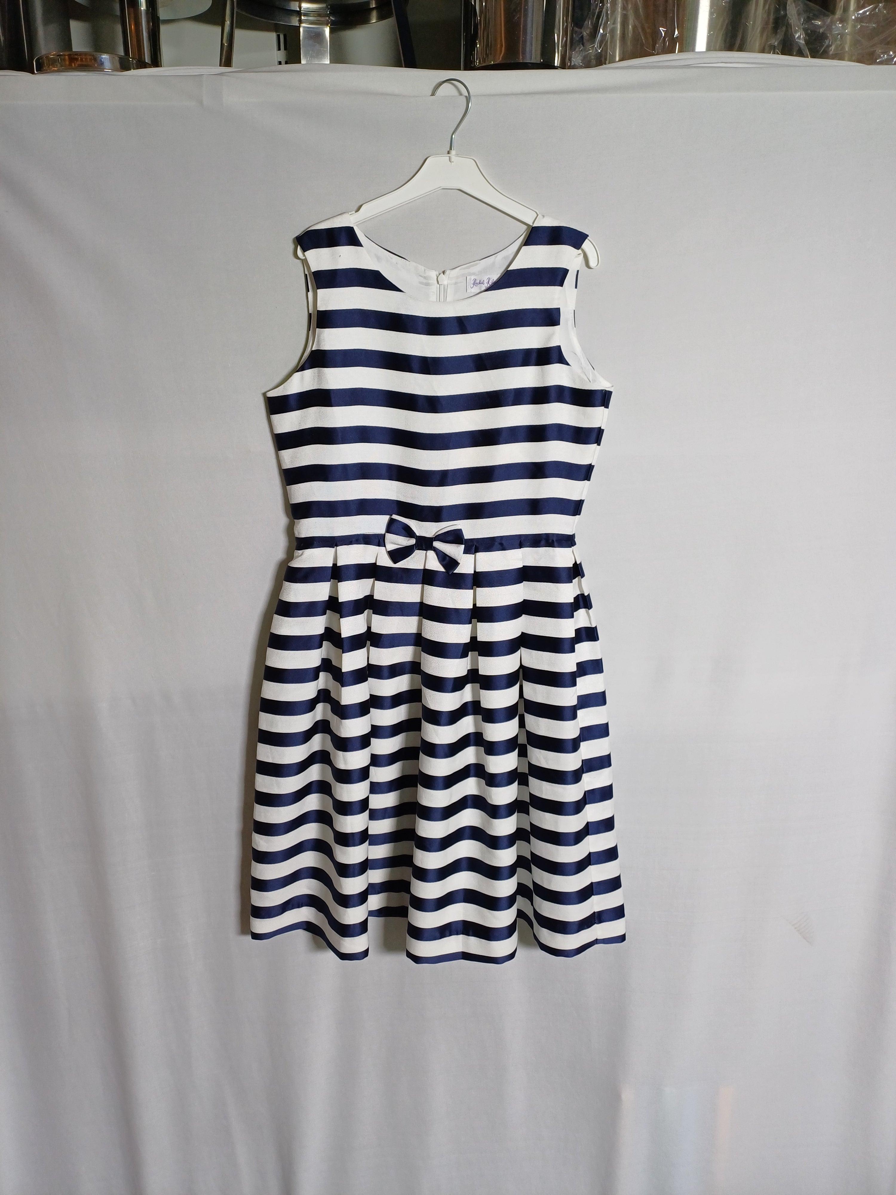 RACHEL RILEY NVYWHT-14Y GIRL DRESS RR0108