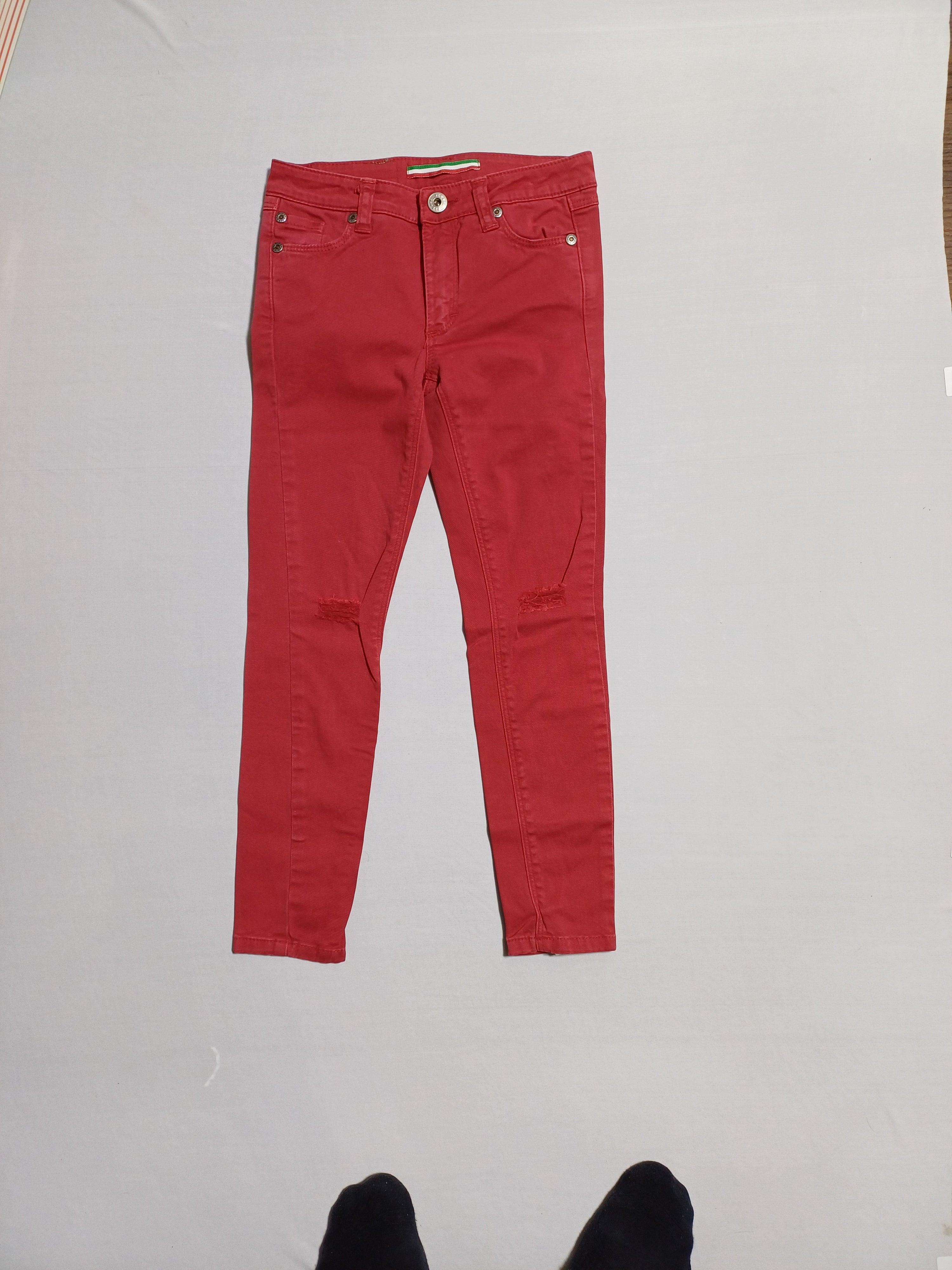 PANTALON FILLE PLEASE RED-XS 00118