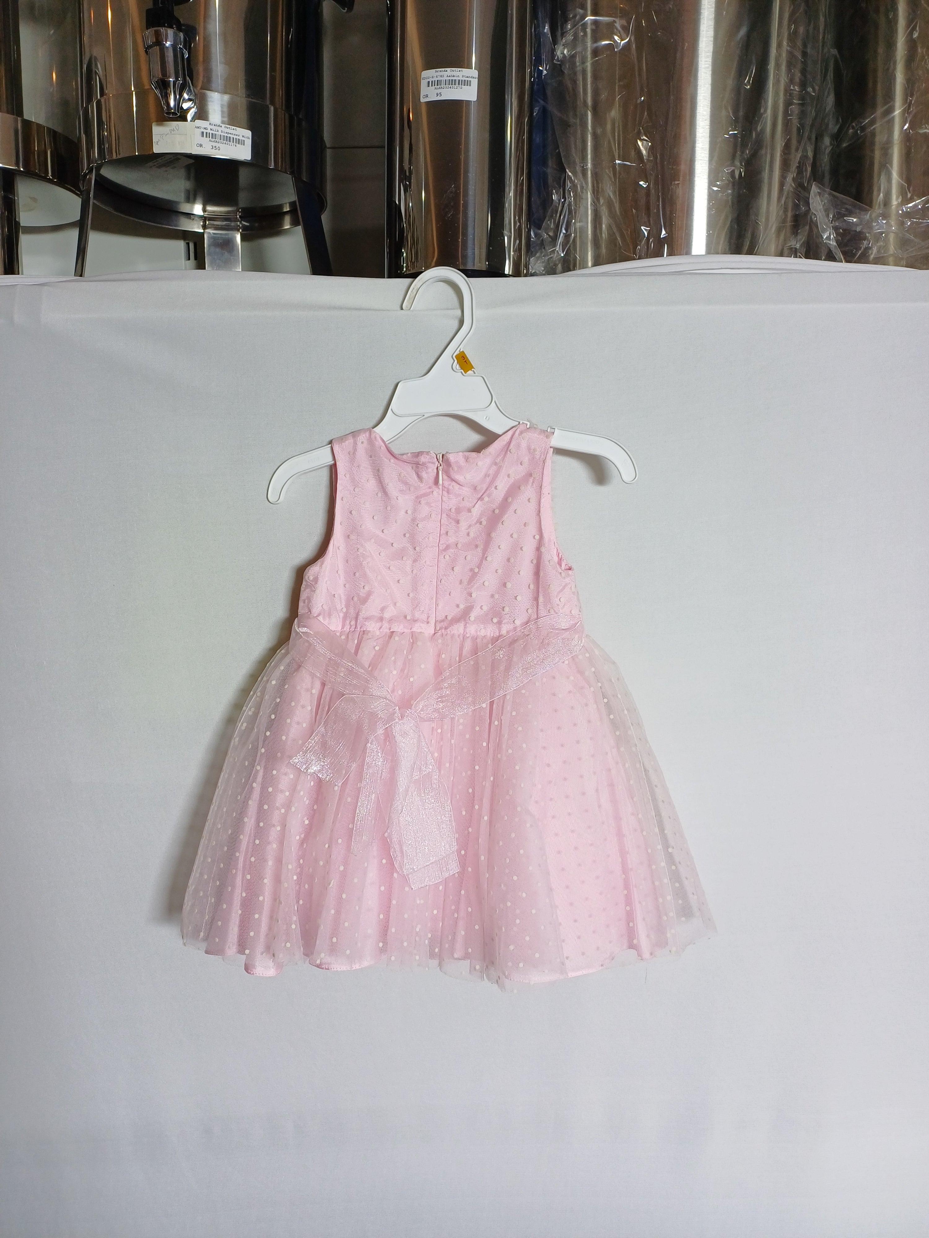 ROBE FILLE ROSE DAVID CHARLES-12M DC0028