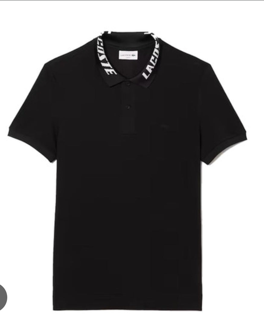 Lacoste Men Piqué Polo Black Slim Fit